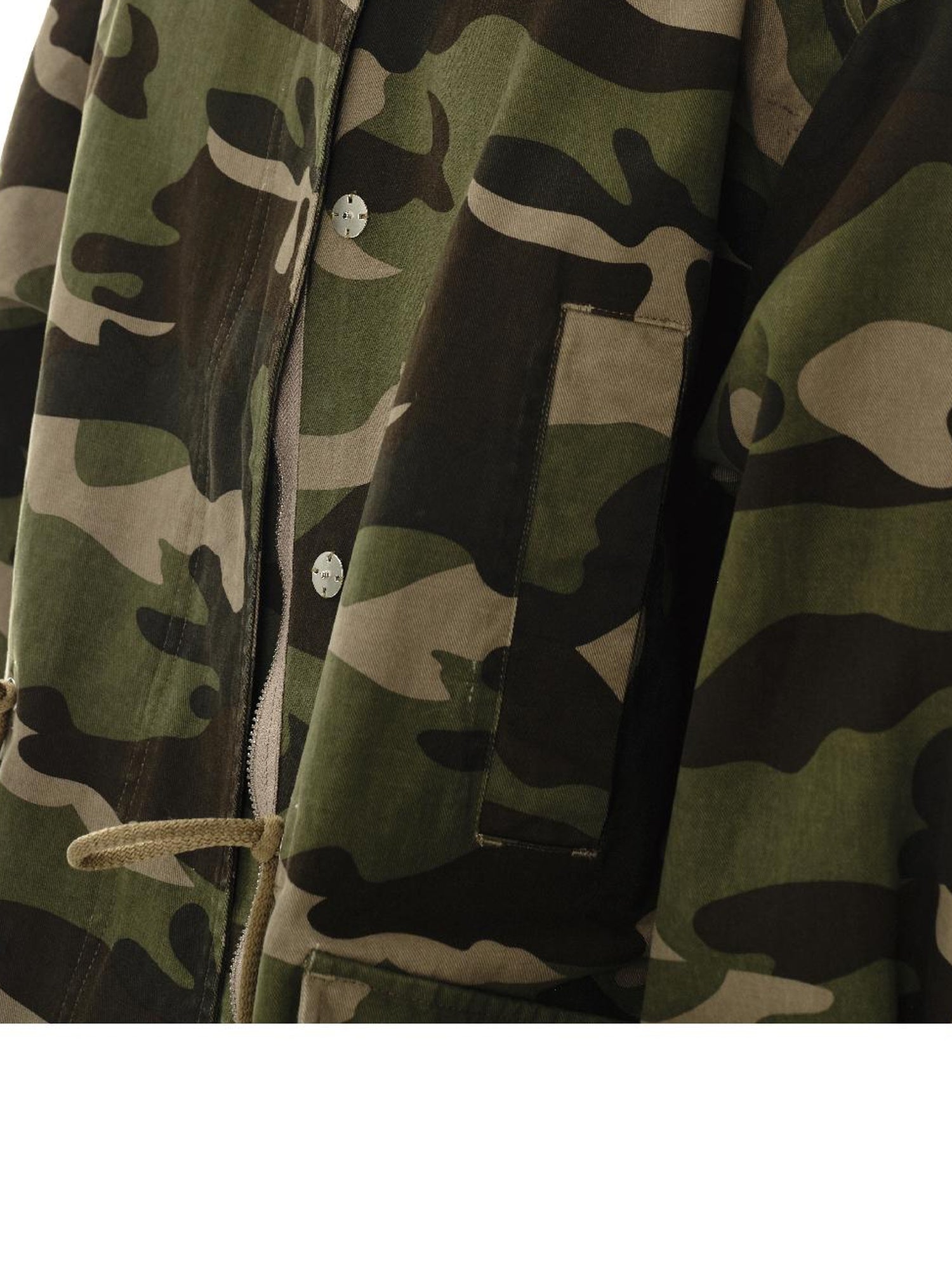 oinimi Vintage Washed Camo Utility Jacket