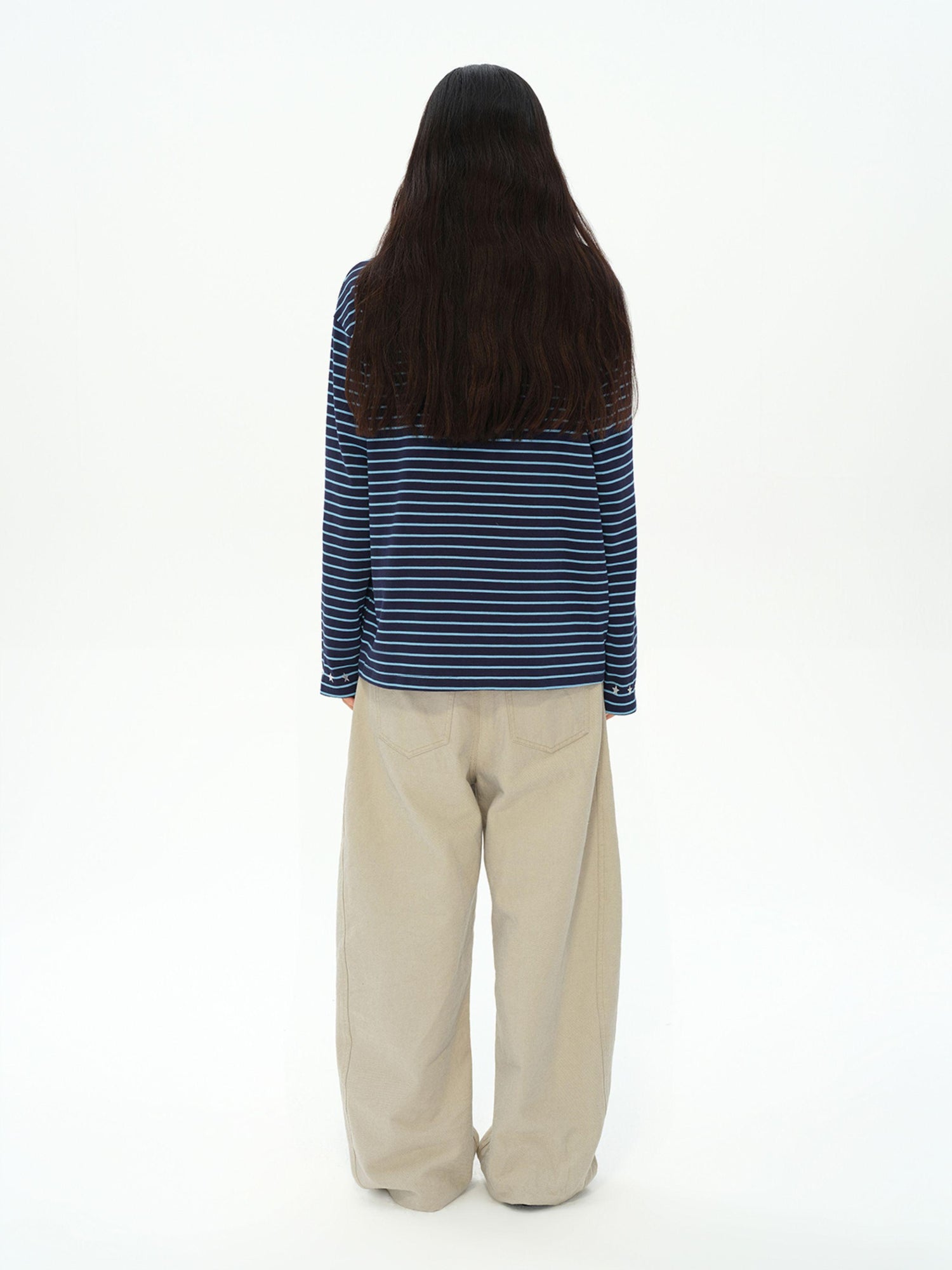 oinimi Vintage Washed Khaki Relaxed Fit Distressed Jeans