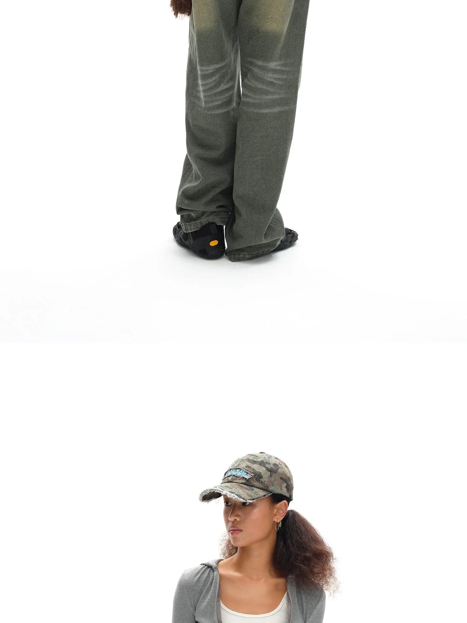 Vintage Washed Relaxed Fit Straight Leg Jeans