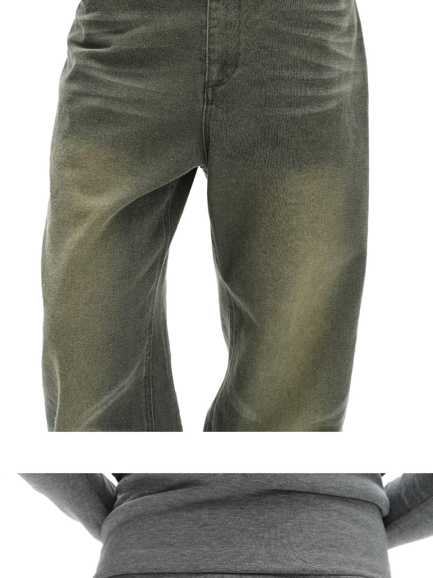 oinimi Vintage Washed Relaxed Fit Straight Leg Jeans
