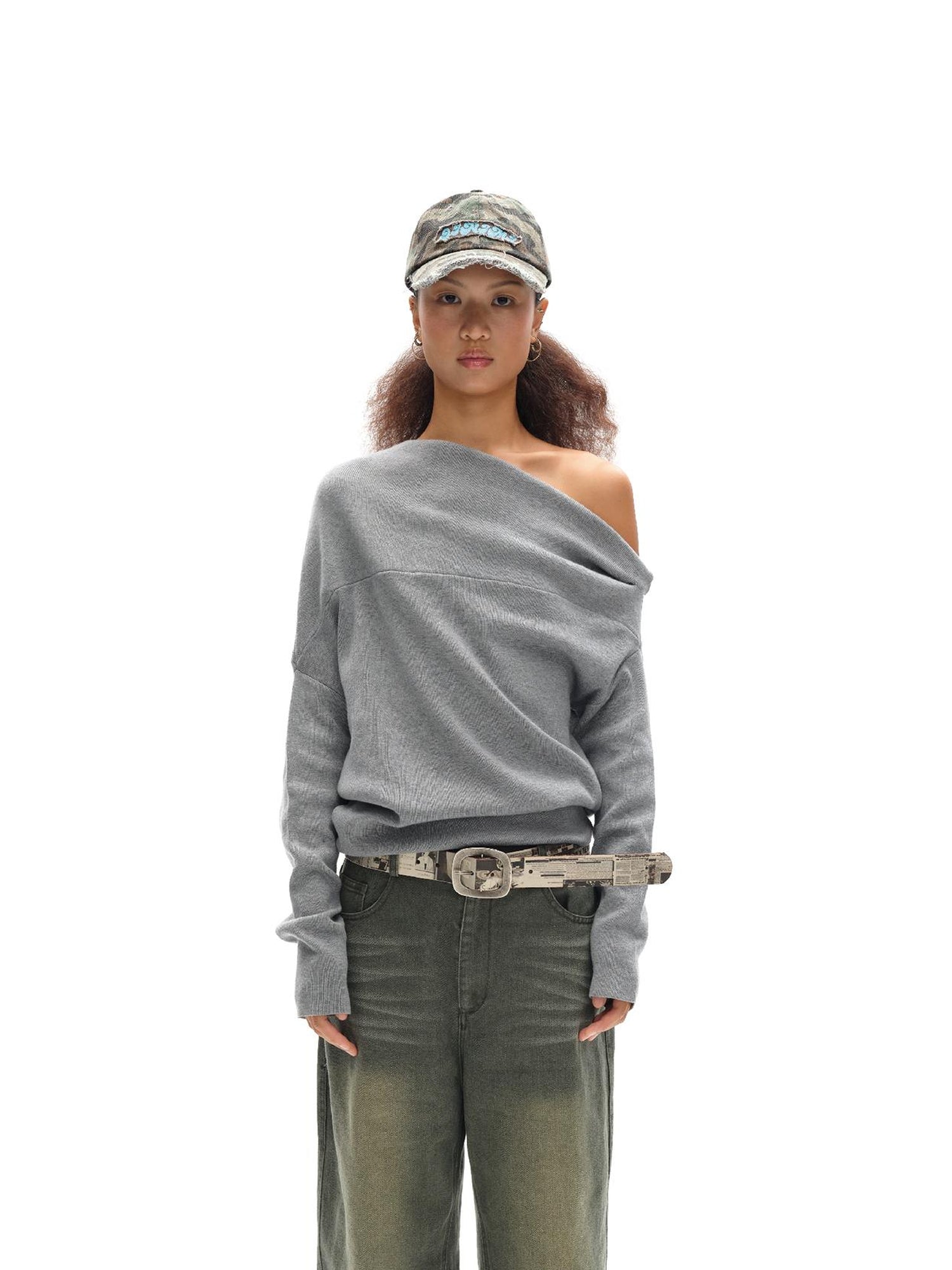 oinimi Vintage Washed Relaxed Fit Straight Leg Jeans