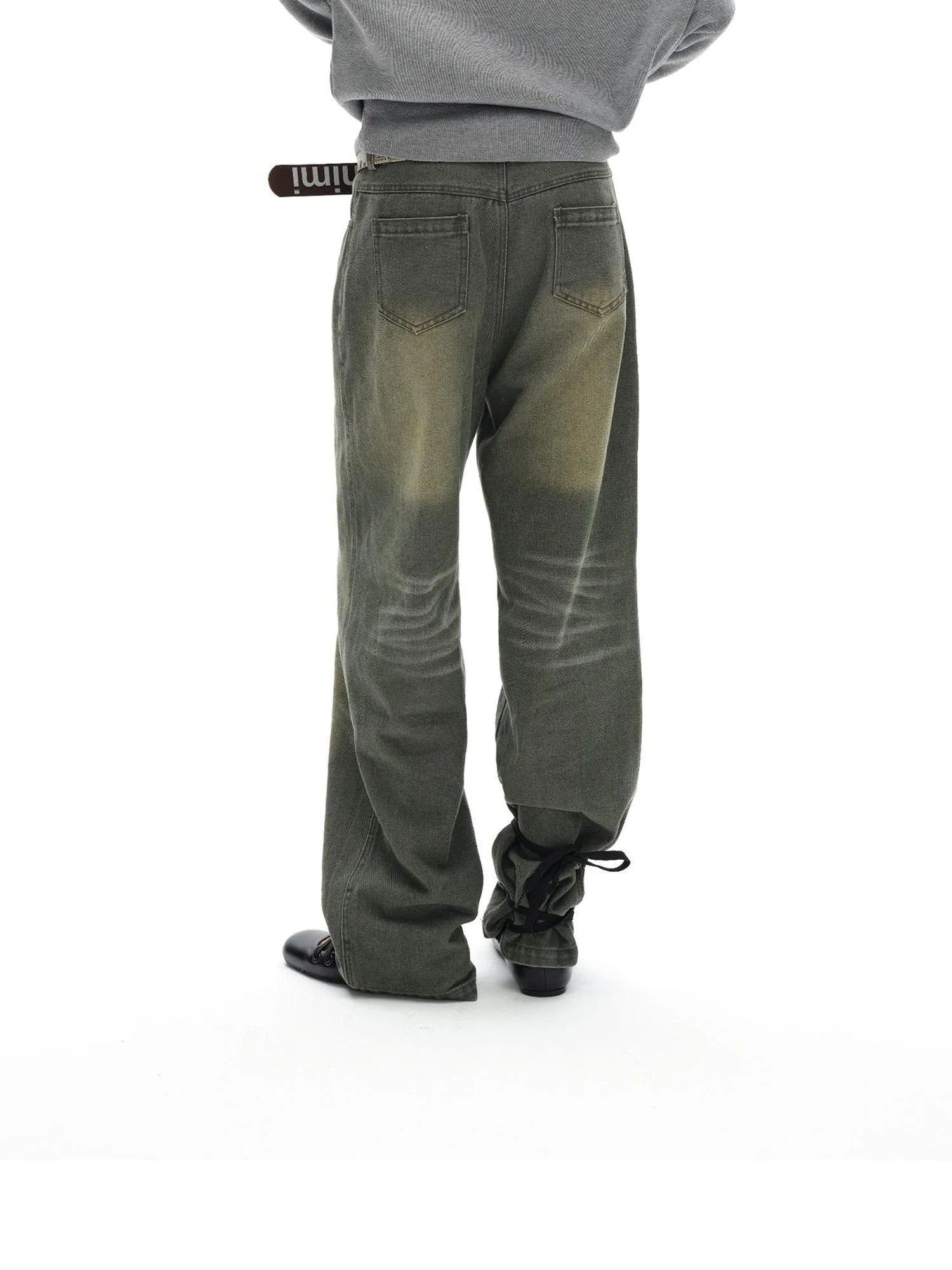 Vintage Washed Relaxed Fit Straight Leg Jeans