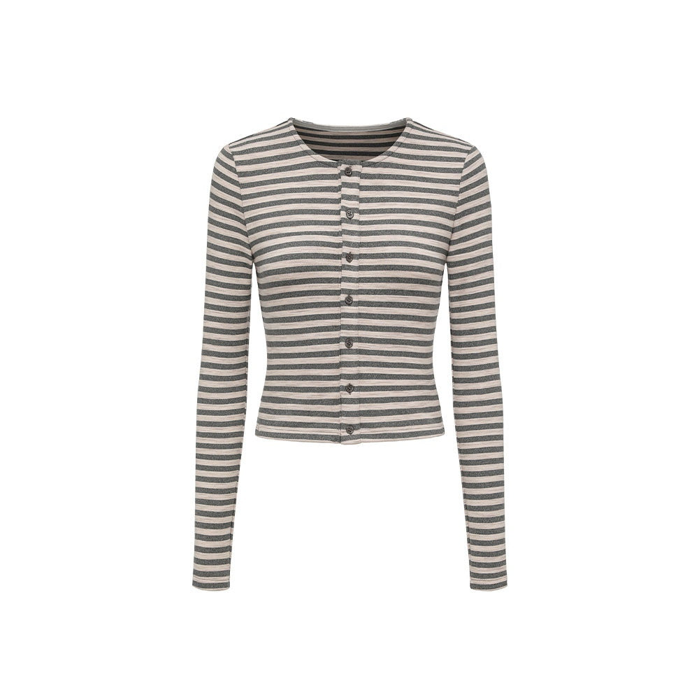oinimi_Warm_Brushed_Soft_Striped_Slim_Fit_Cropped_Women_Polyester_Blend_Cardigans_MISSTT