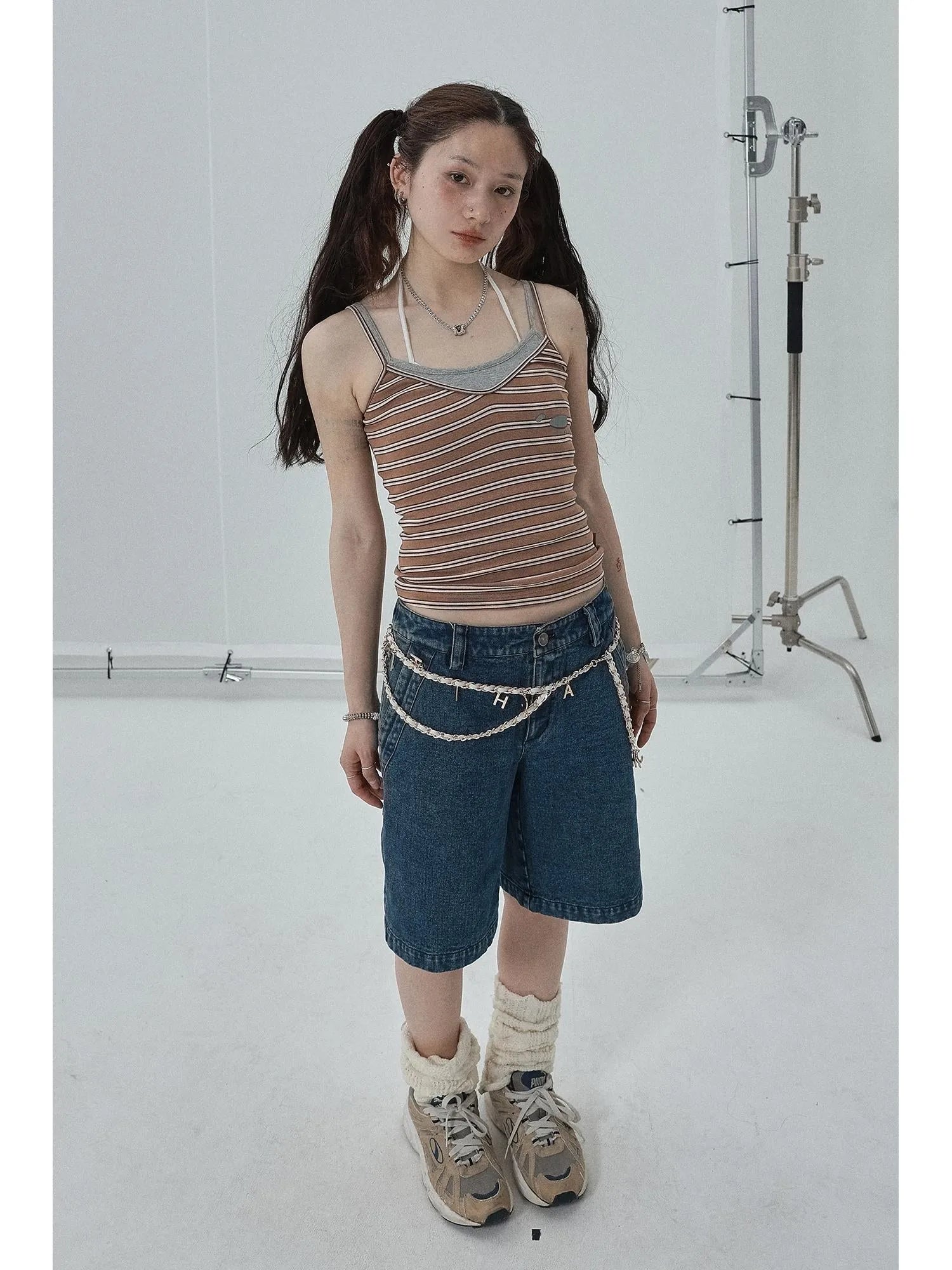 Sleeveless Striped Cotton Tank Top For Women Summer Fall Layering Essential