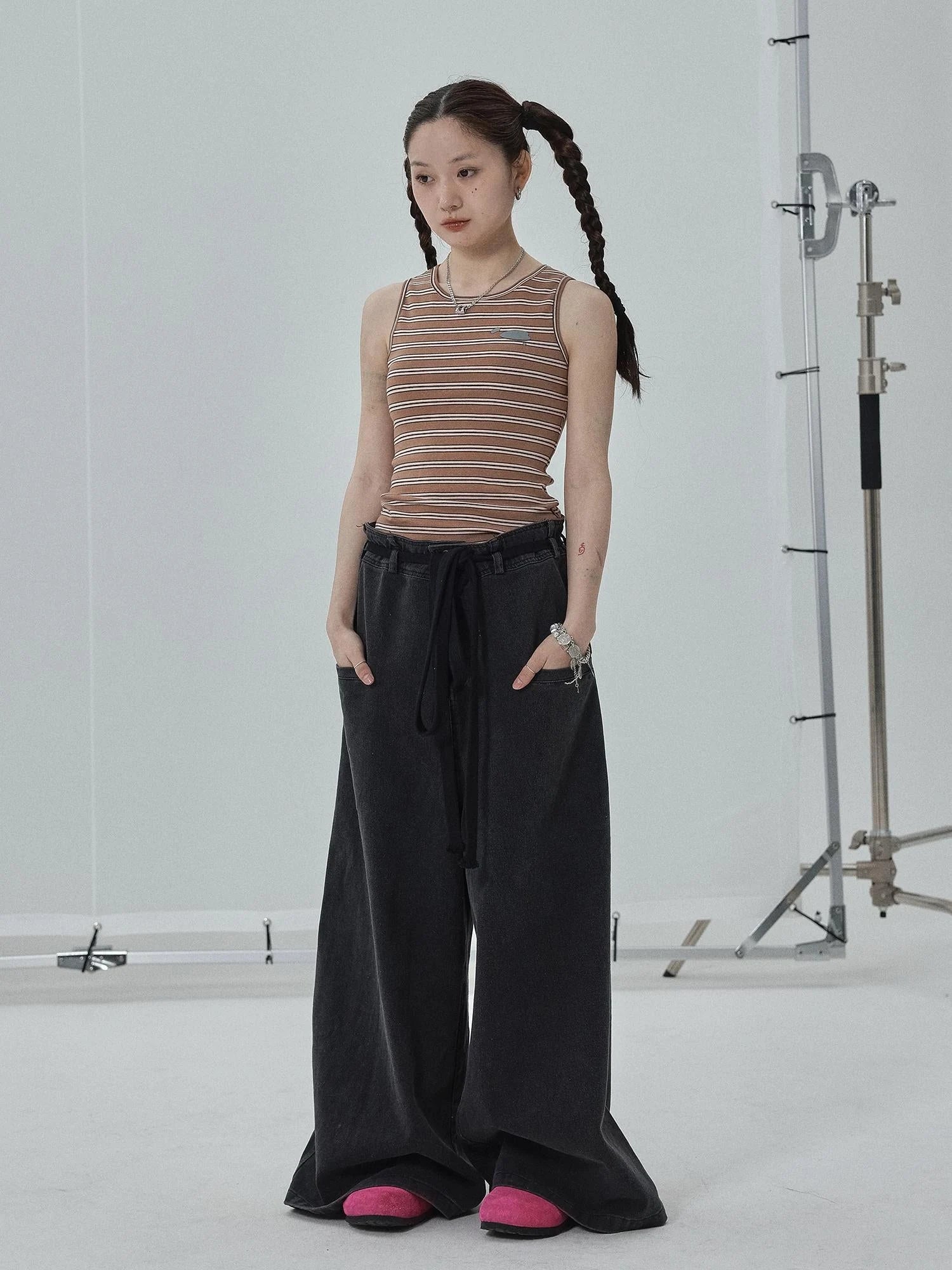 Sleeveless Striped Cotton Tank Top For Women Summer Fall Layering Essential