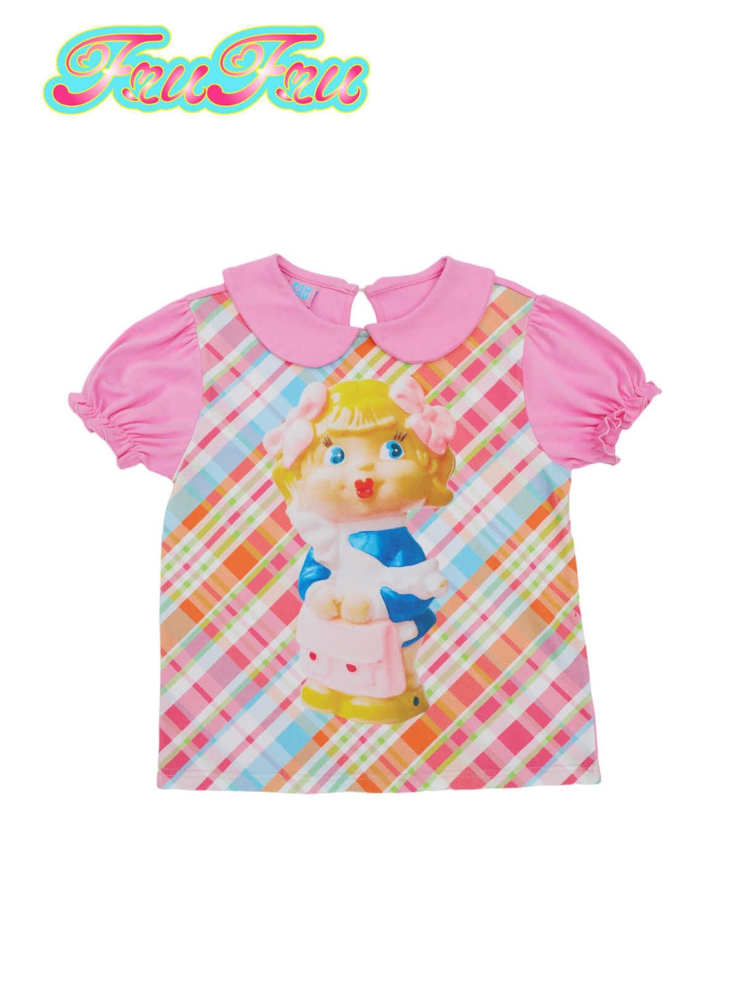 Frufru Gulu Unlined Cotton Loose Fit PVC Sleeve Top S M Size Manual Measure 1 3 Cm Error