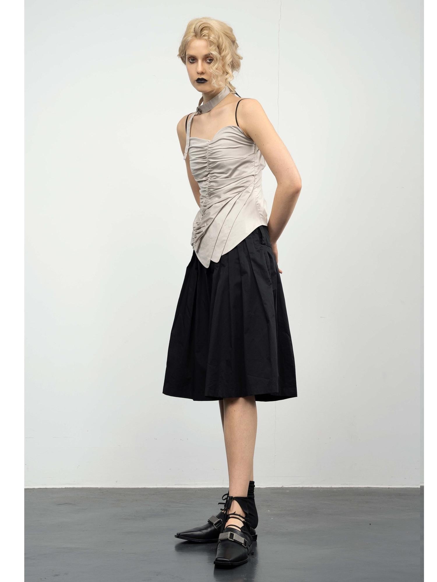 popoop Asymmetric Ruched Multiway Neck Tie Women&