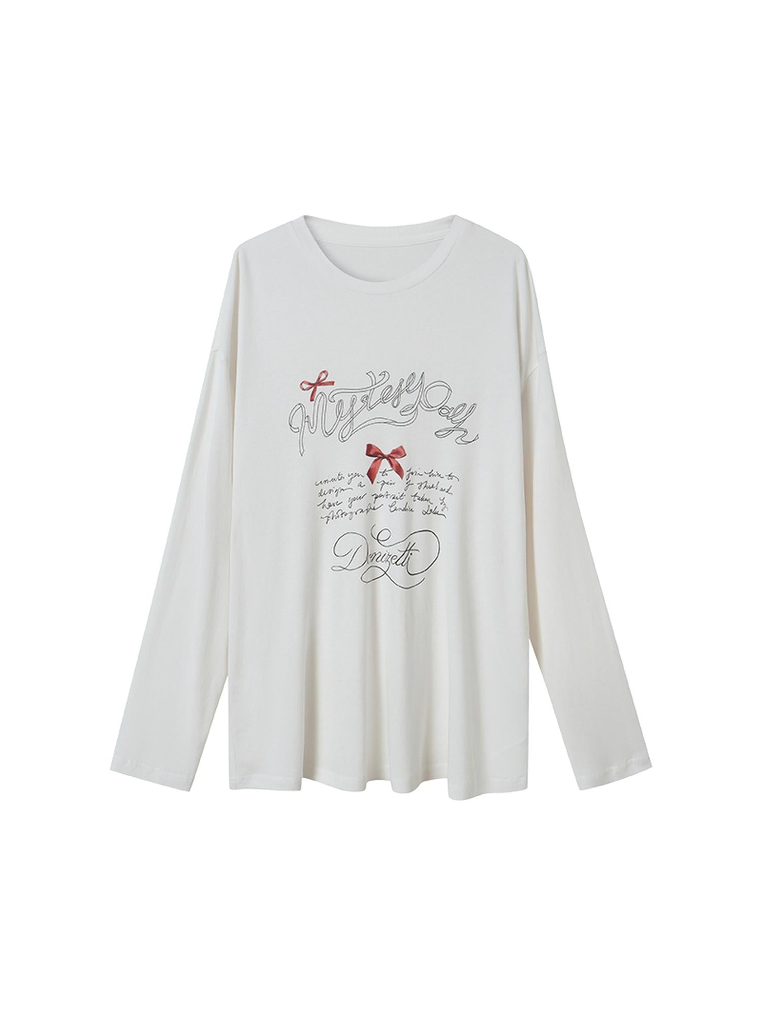 DIDDI MODA Amor Fati Cotton Blend Tee Straight Jeans Set