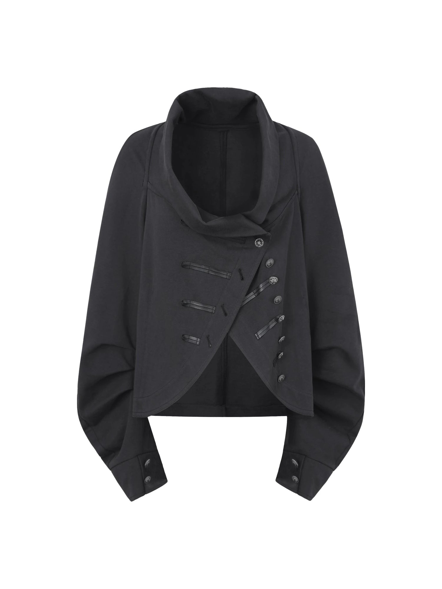 Pirate Style Batwing Sleeve Asymmetrical Cardigan Sweatshirt