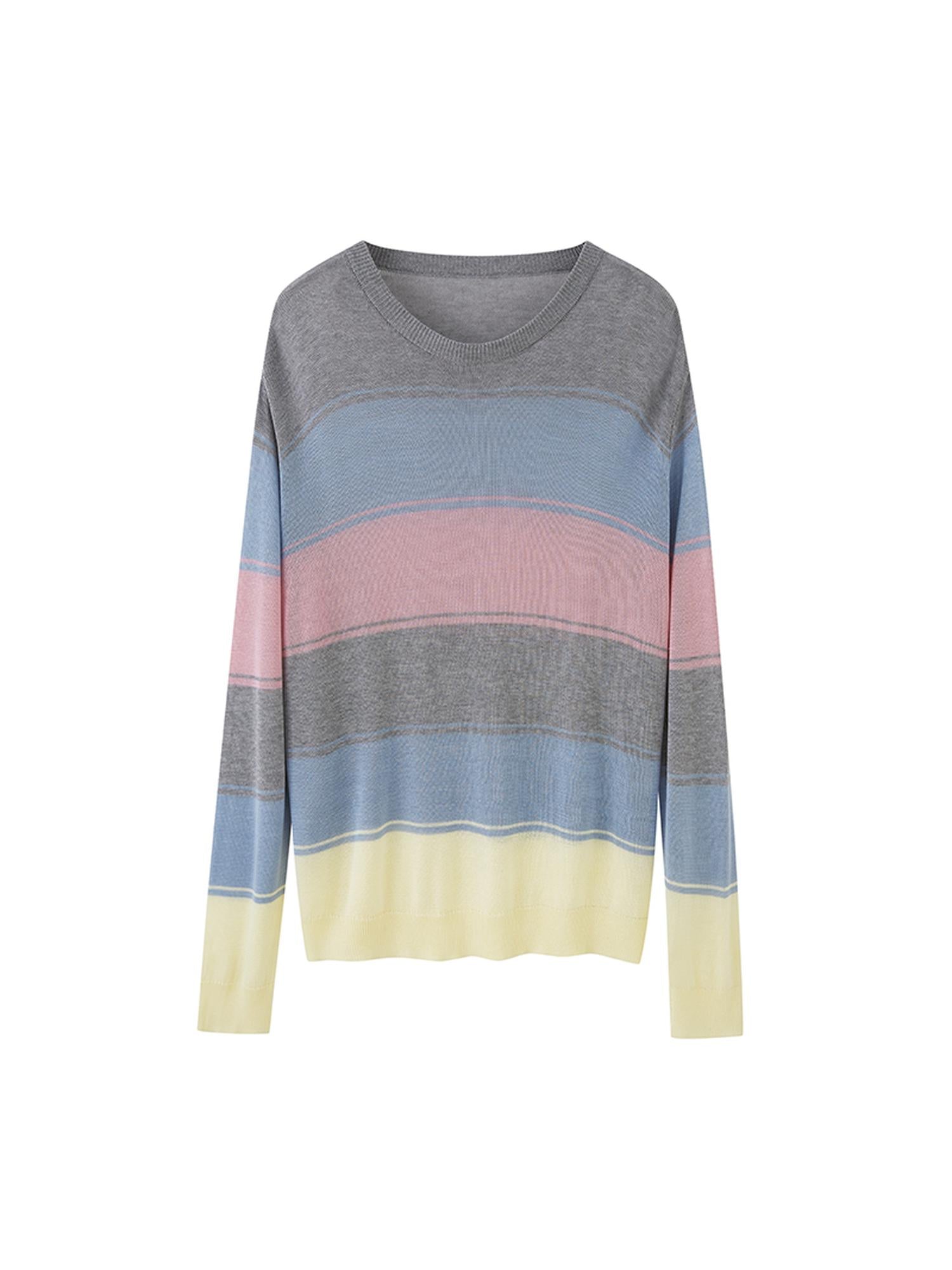 DIDDI MODA Swallow Print Tee Striped Knit Top Washed Pocket Skirt Set