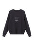 Elegant Tape Embroidered Letter Sweater