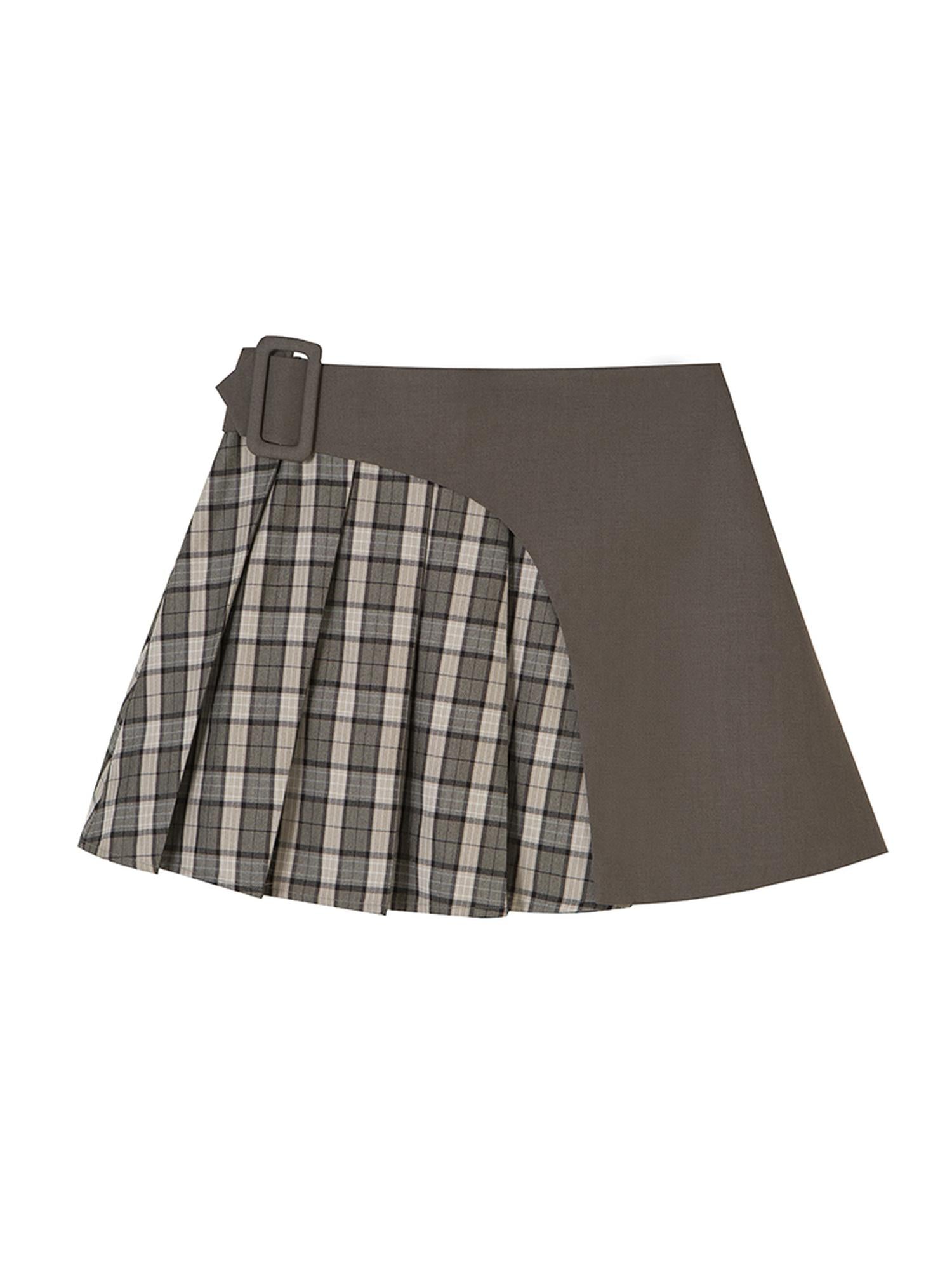 DIDDI MODA Vintage Plaid Schoolgirl Blazer Set
