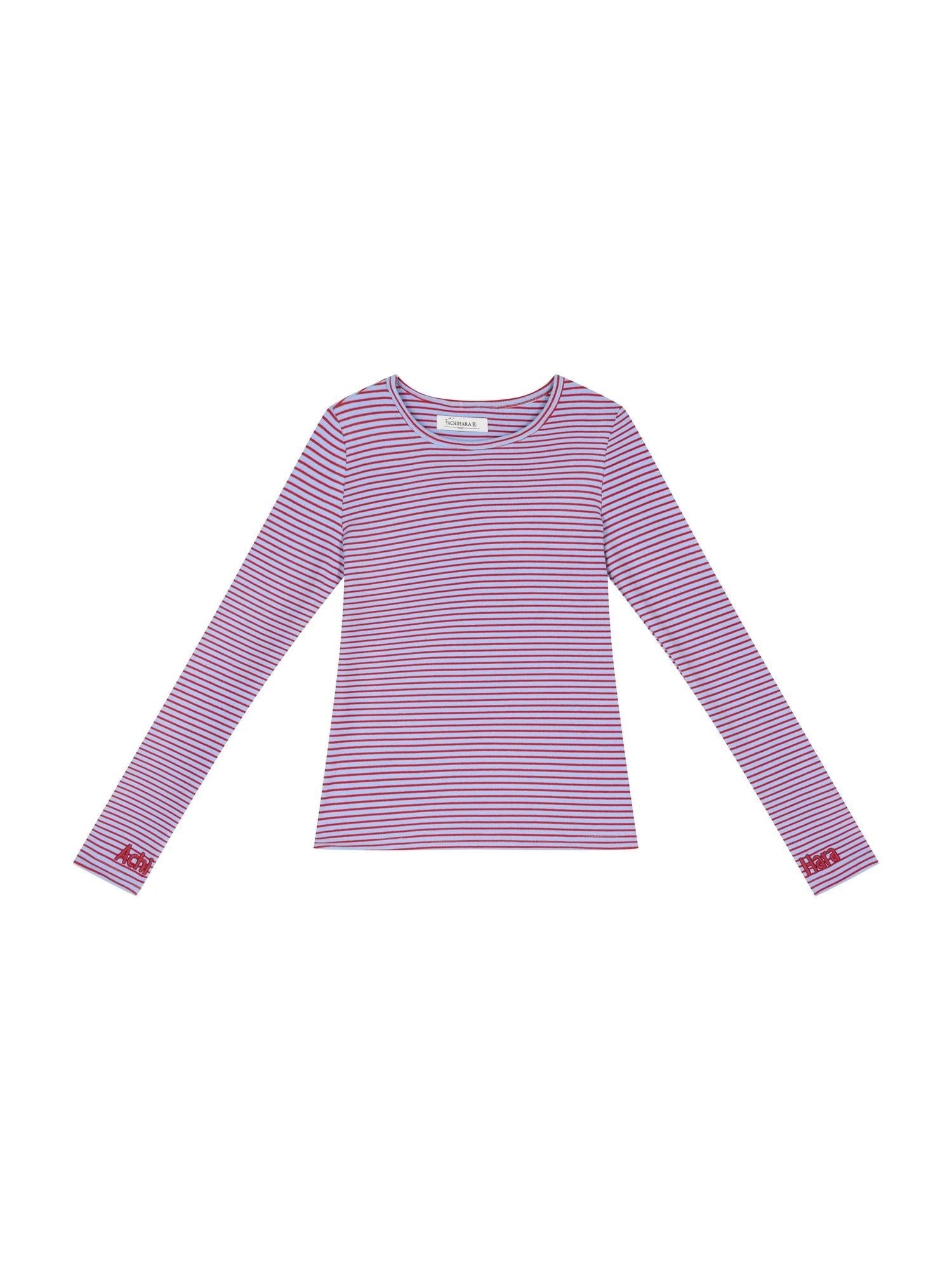 Breton Raspberry Slim Fit Long Sleeve Tee