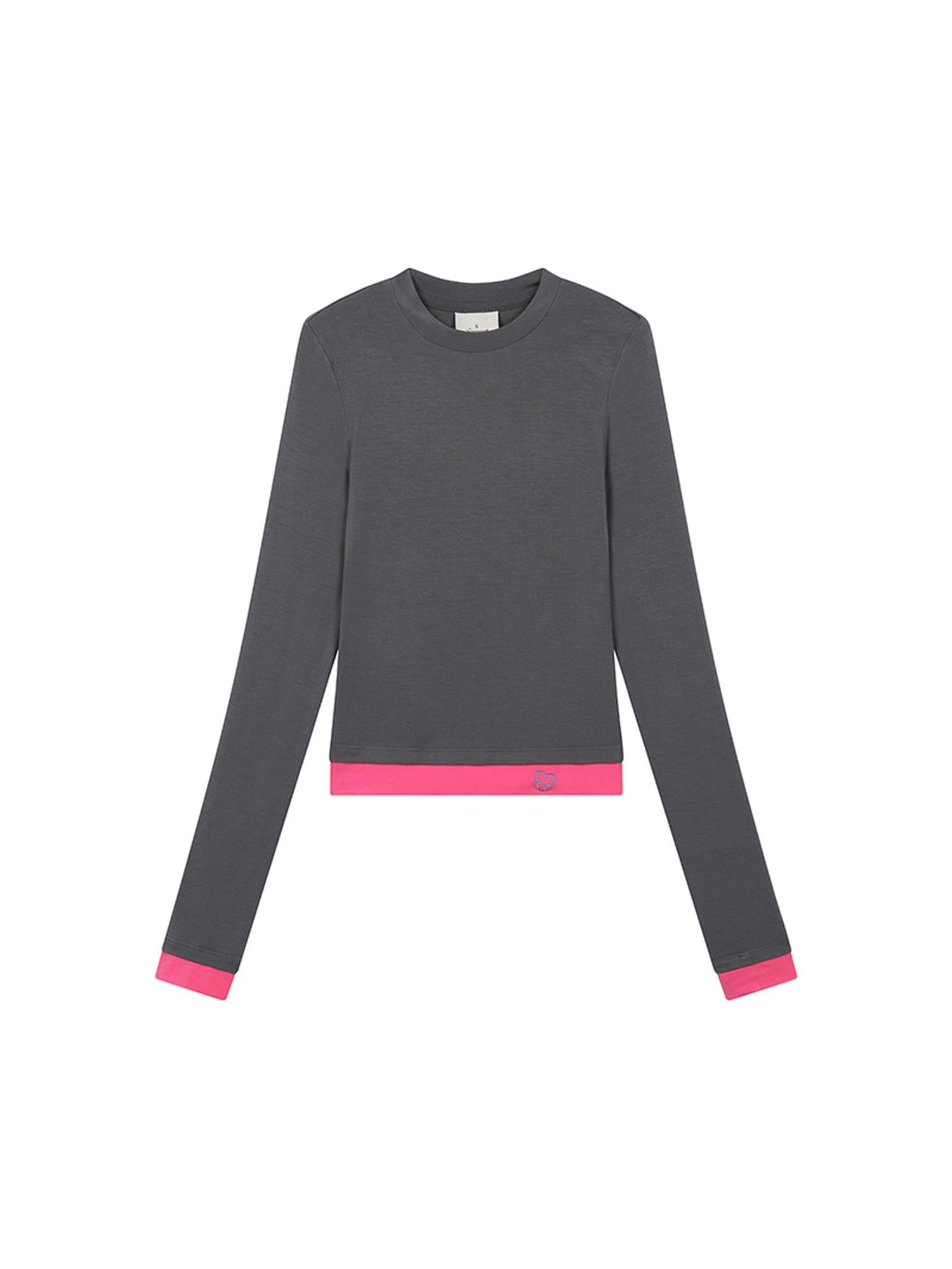 Achihara Double Hem Color Block Tee