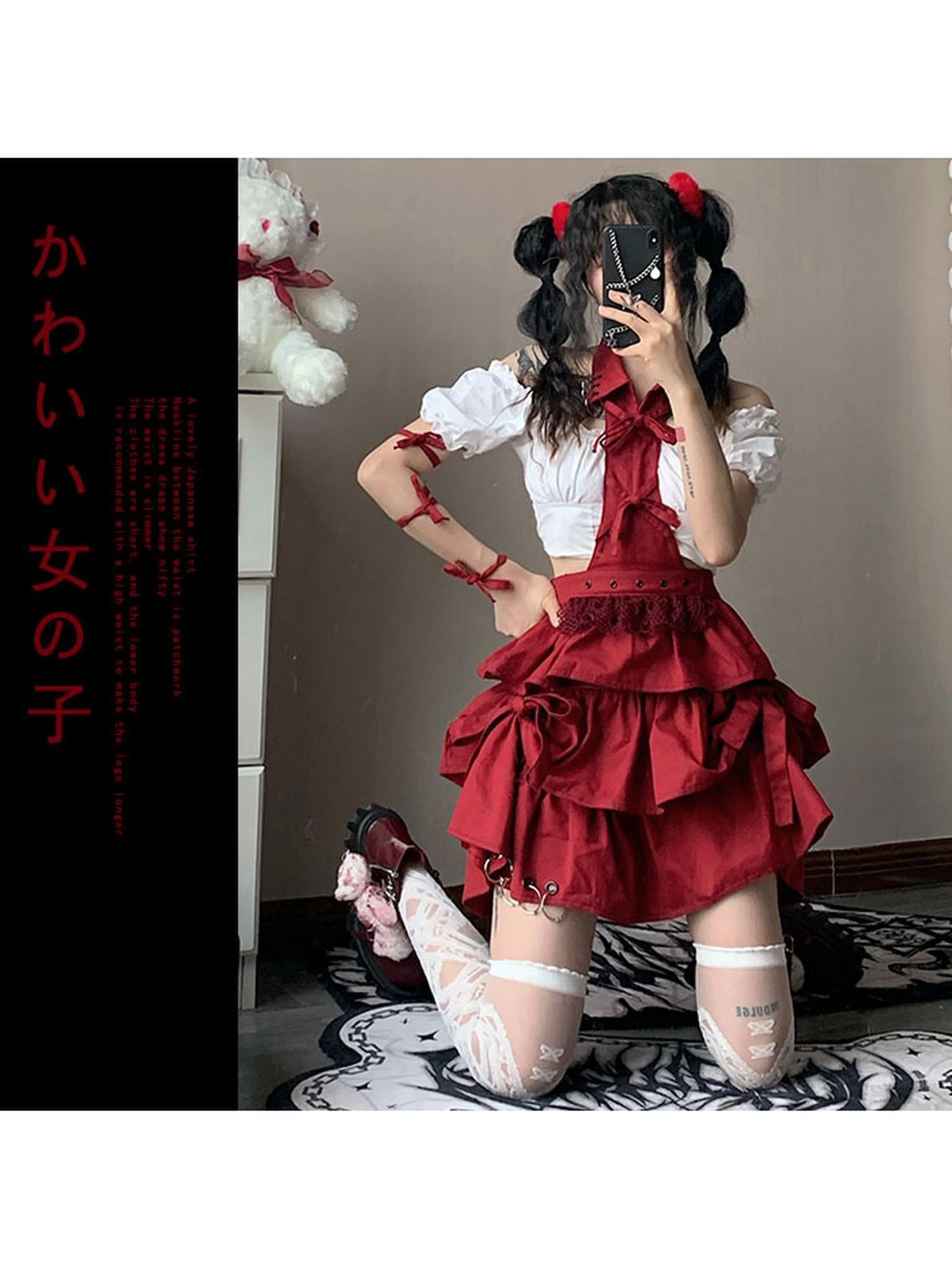 WSW WUSHENWU Rock Sweetie Spicy Ruffled Cake Dress