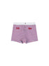 Breton Raspberry Elastic Waist Striped Shorts