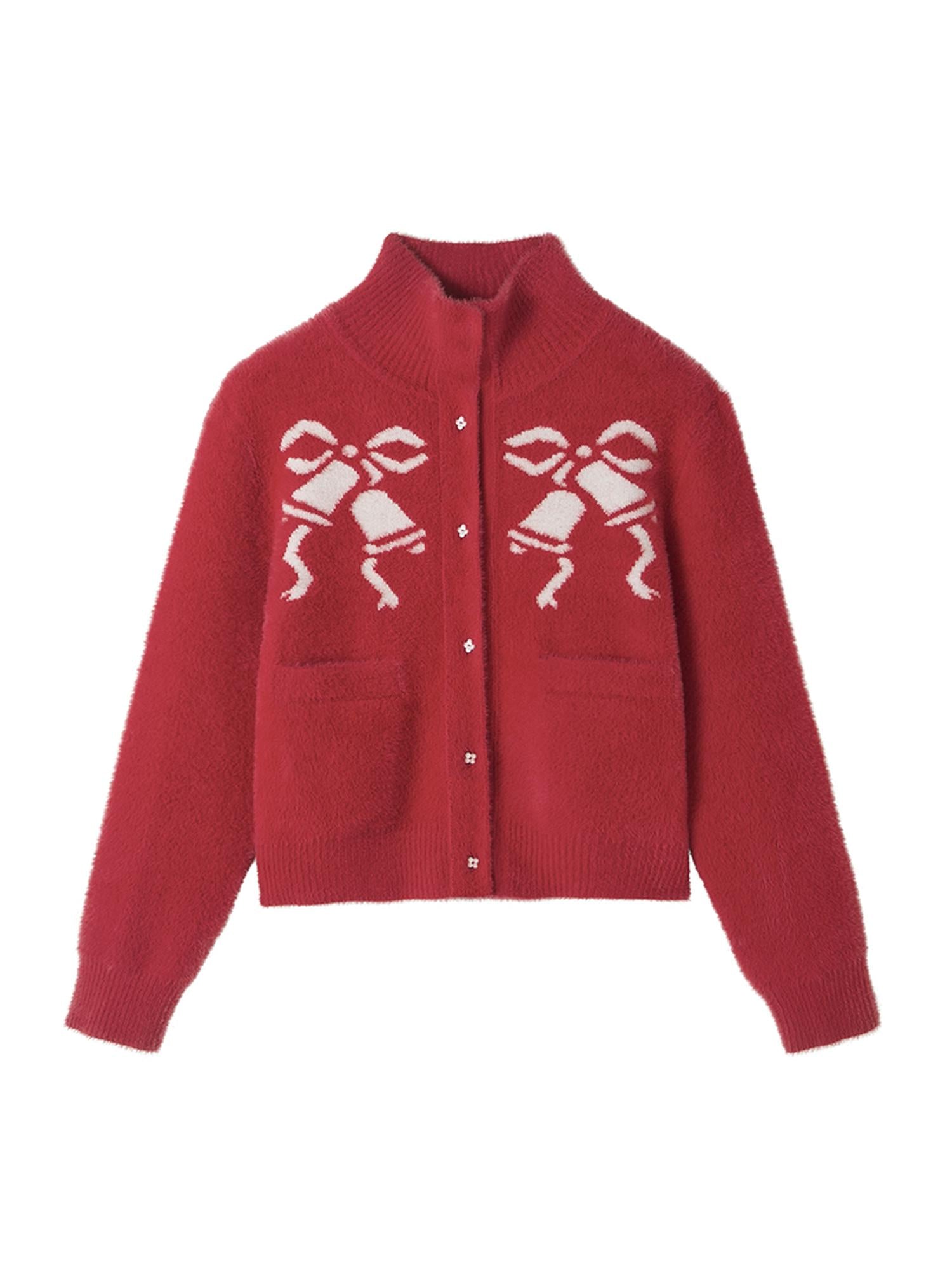 DIDDI MODA Elegant Bow Knot Winter Knit Set