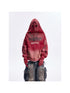 Peoplesense Dirty Wash Detachable Hoodie Distressed Oversized Sweatshirt