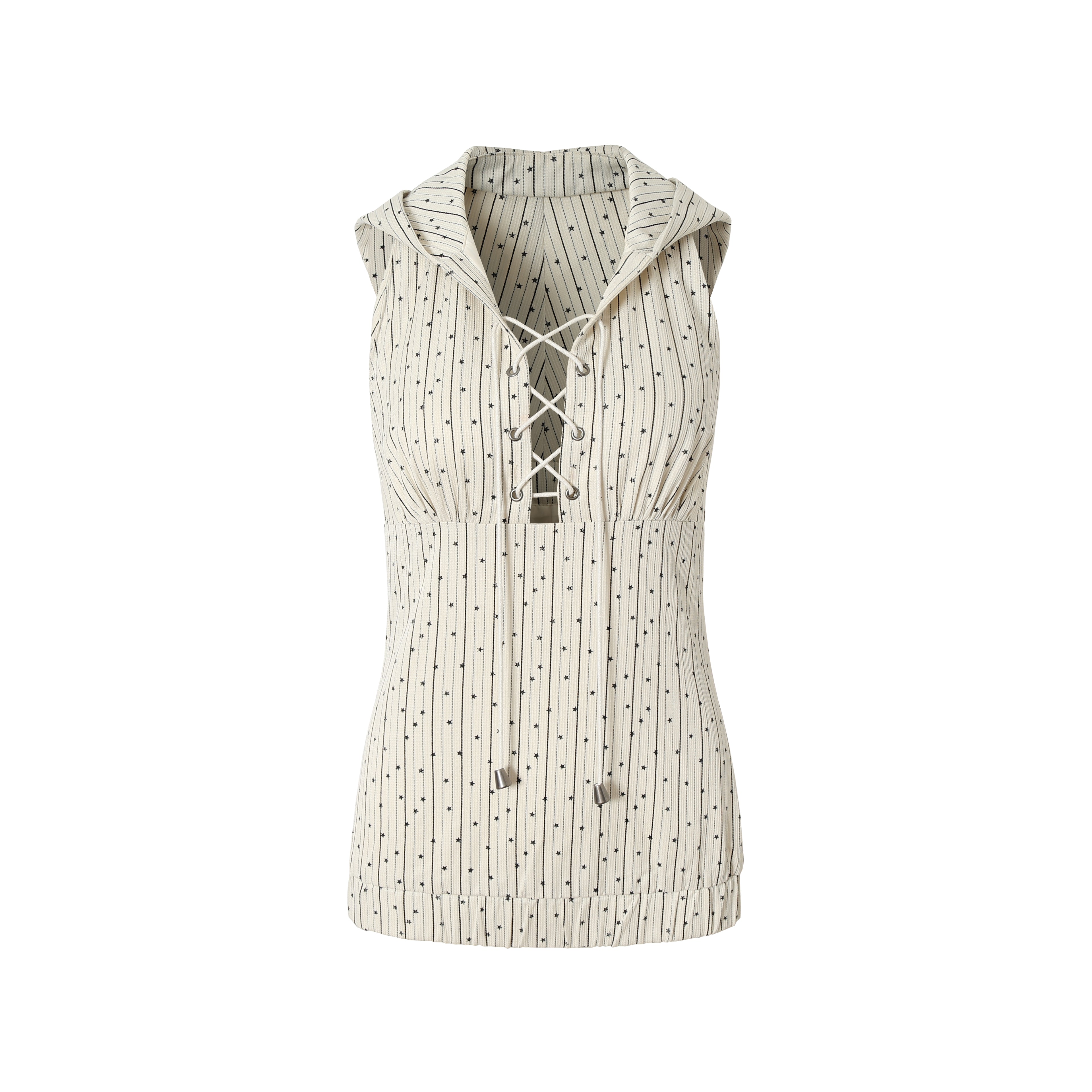 NO ROMANCE禁忌浪漫 Vintage Punk Playful Wizard Hoodie Vest Top