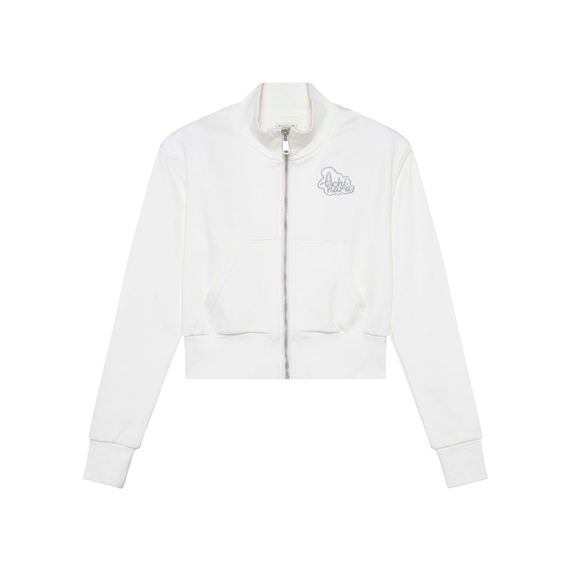 Achihara 2025 Spring Summer Hoodie With Silver Embroidery Women&