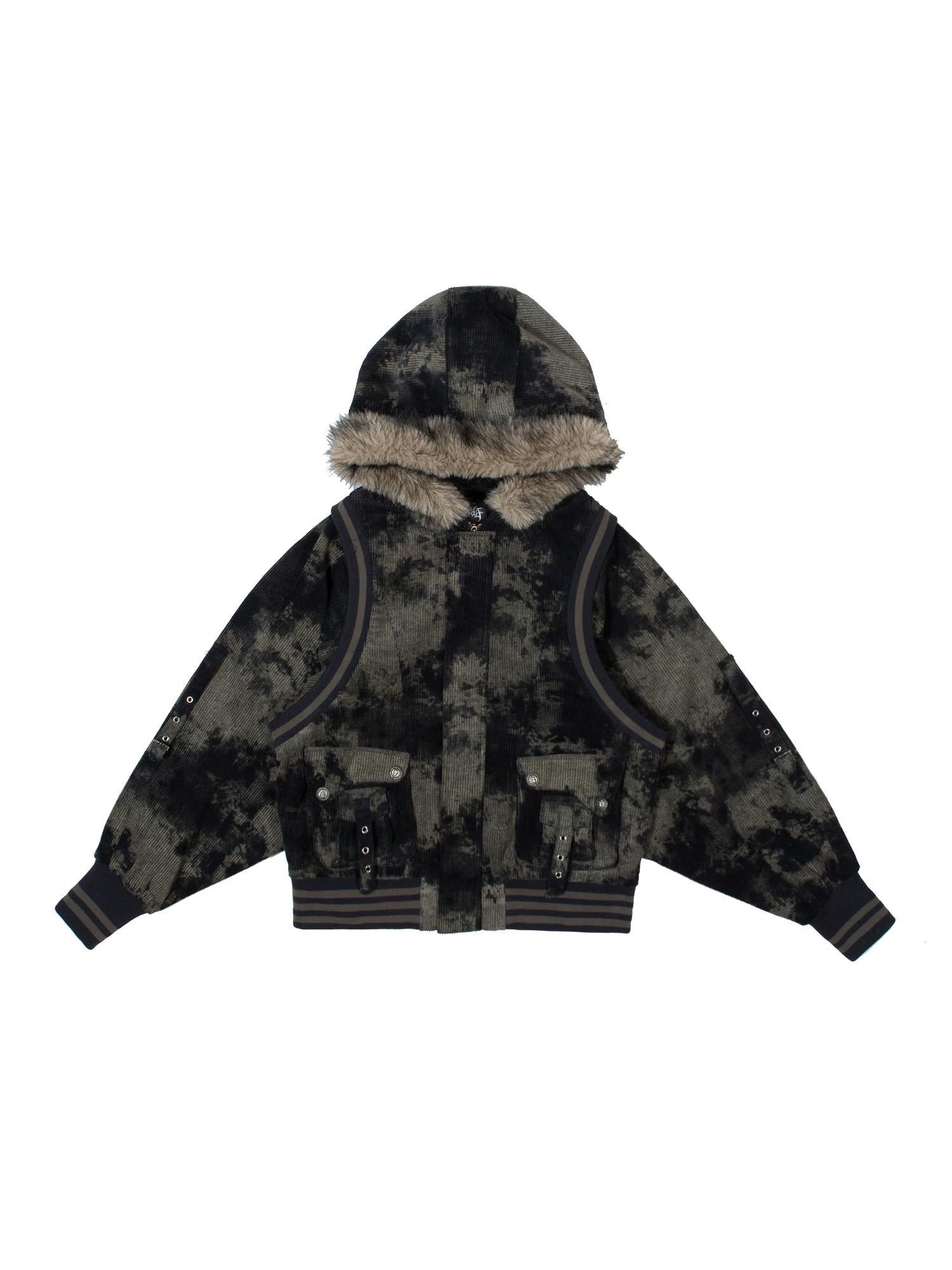 ARIADNAw Industrial Punk Reversible Wool Lined Jacket