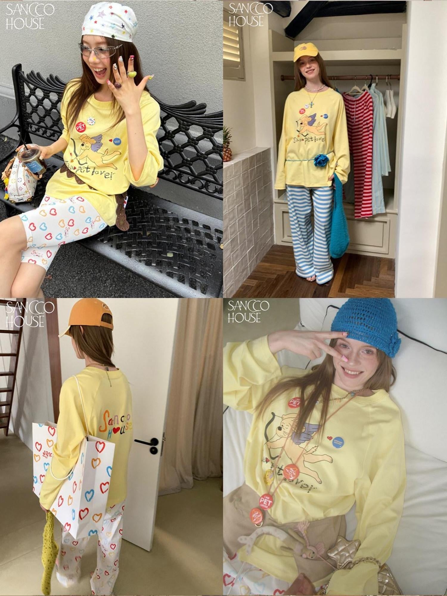 sancco house Chick Yellow 3d Applique Print Women&
