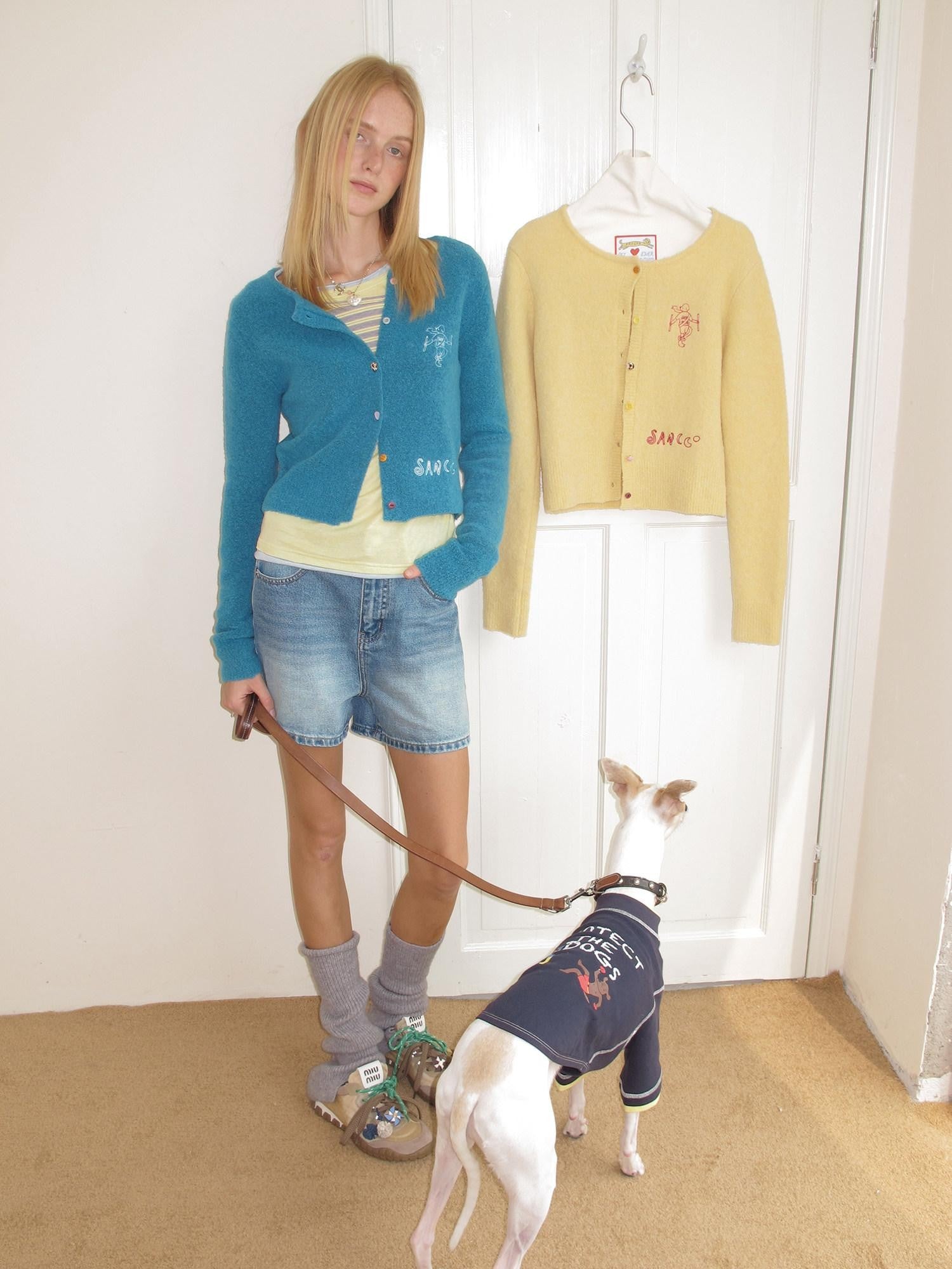 sancco house Colorblock Round Neck Embroidered Letter Women&