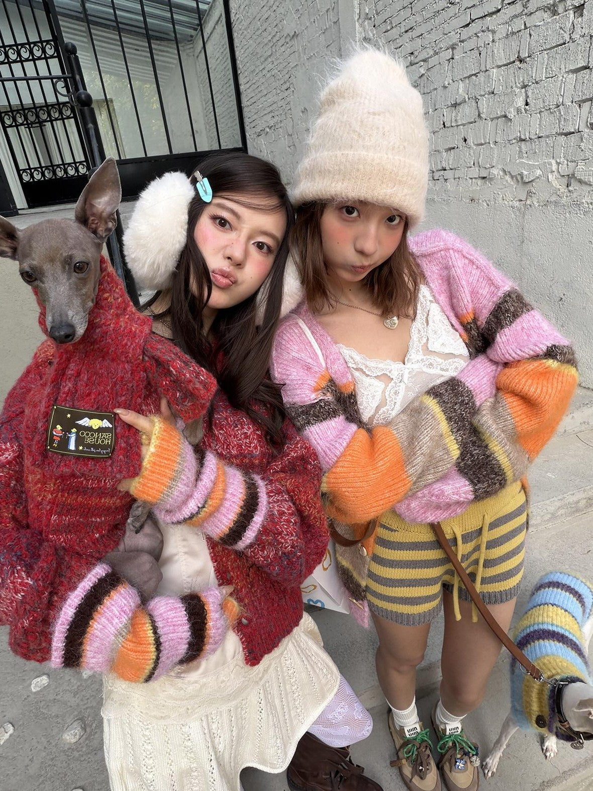 sancco house Colorblock Stripe Chunky Knit Women&