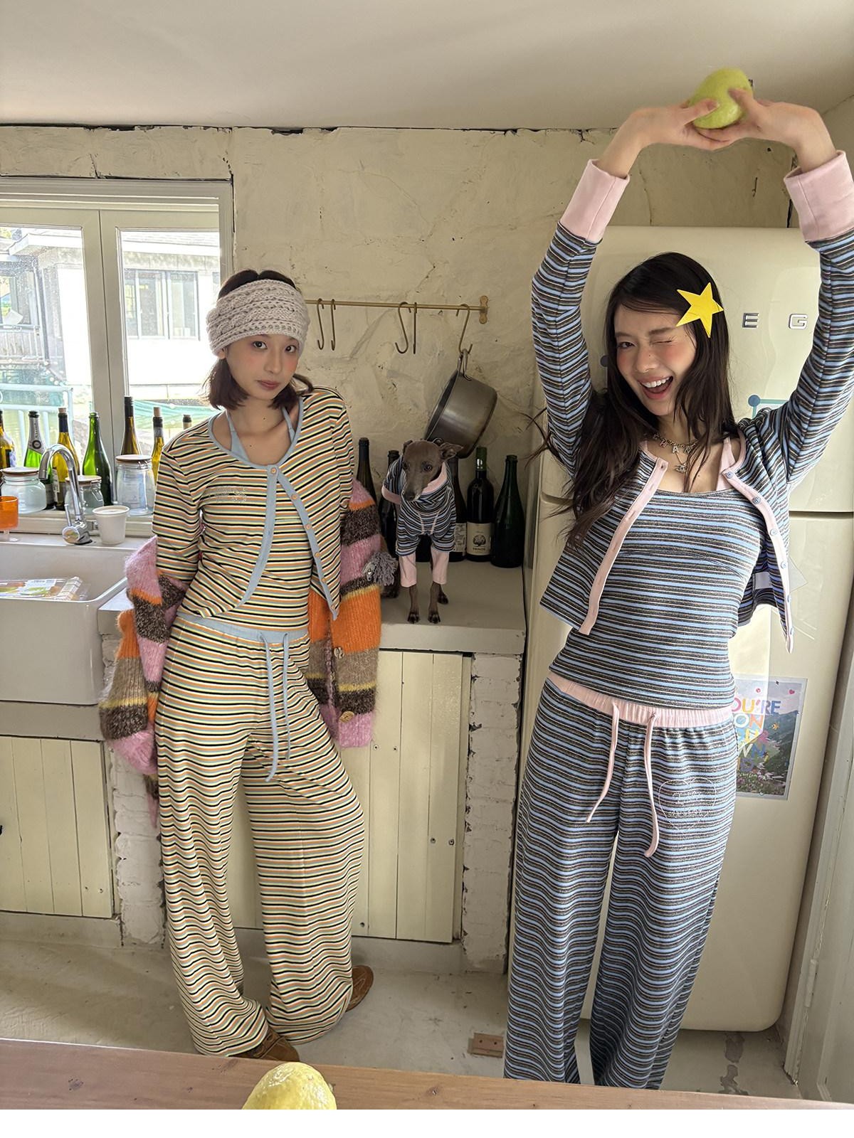 sancco house Colorblock Striped Relaxed Women&