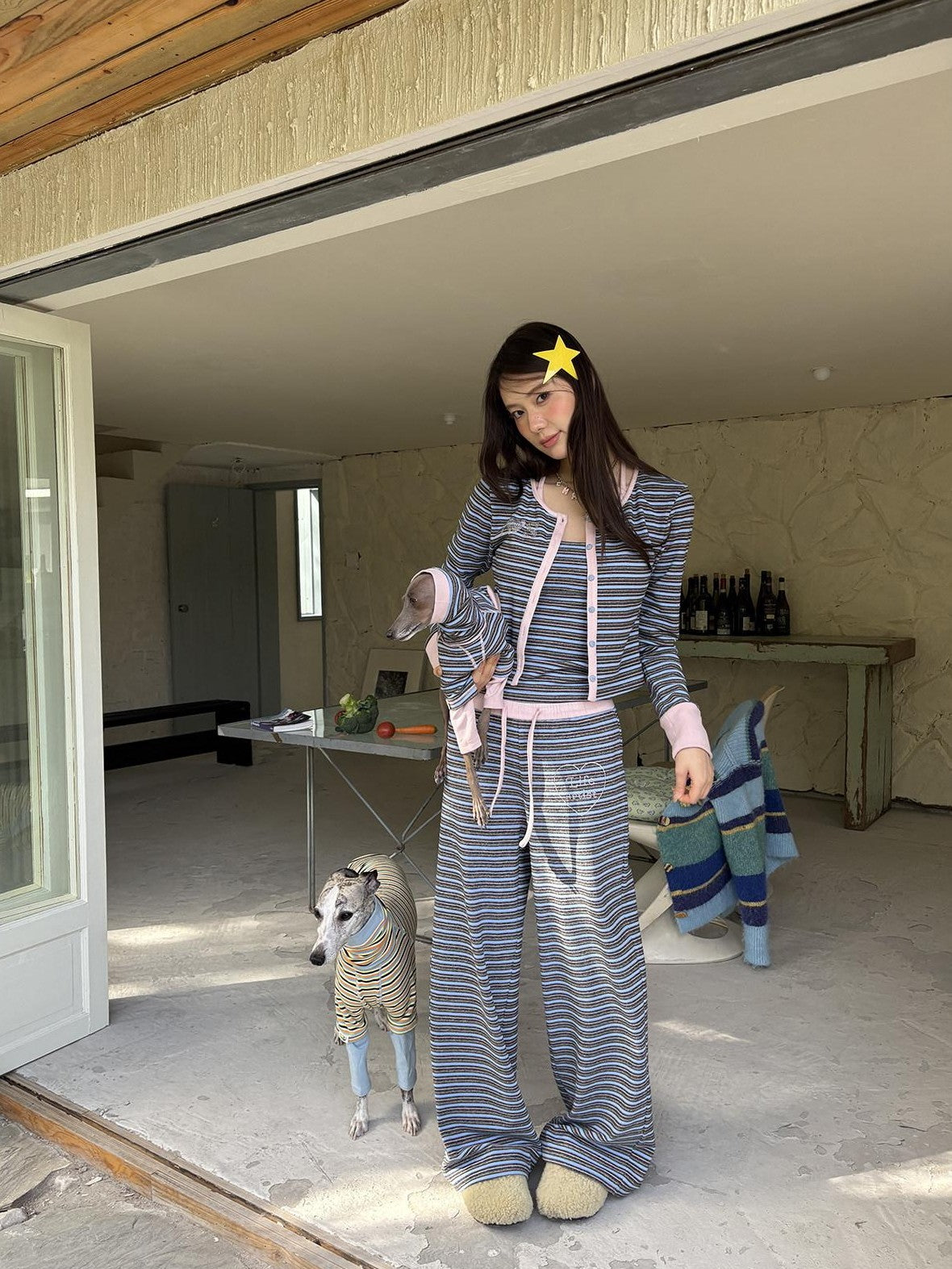 sancco house Colorblock Striped Women&