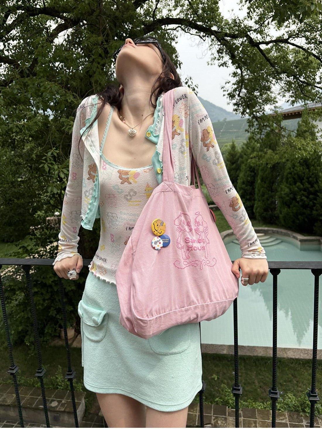sancco house Colorful Dog Cartoon Handheld Crossbody Spacious Women&
