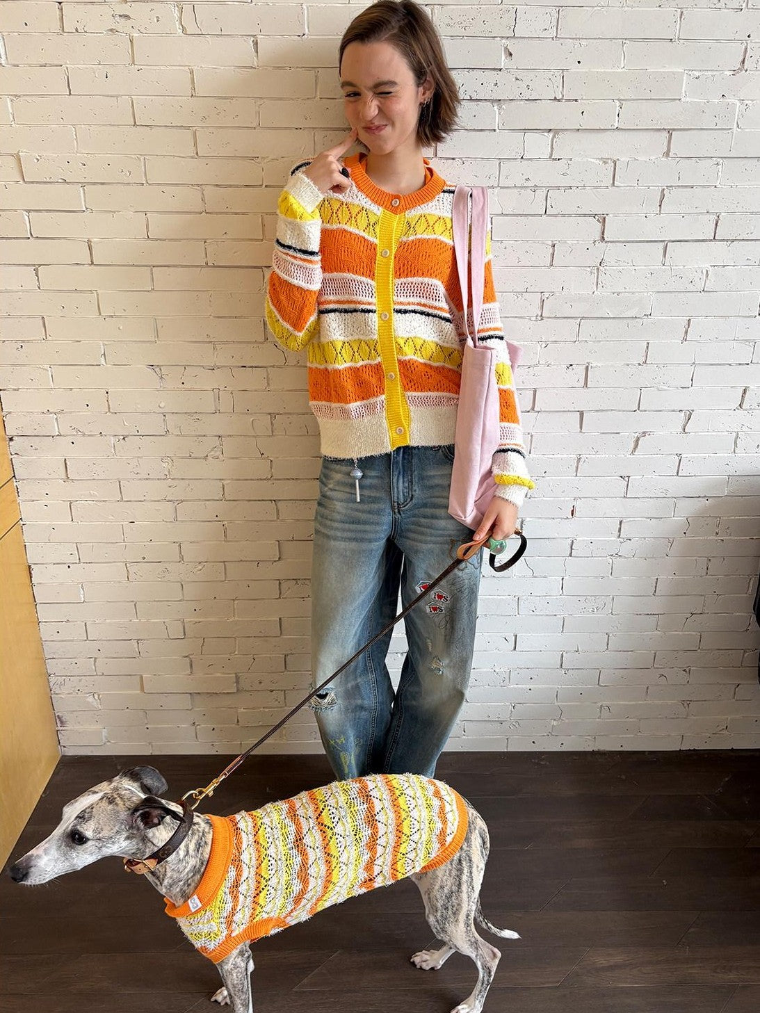 sancco house Colorful Striped Openwork Colorblock Knitted Women&