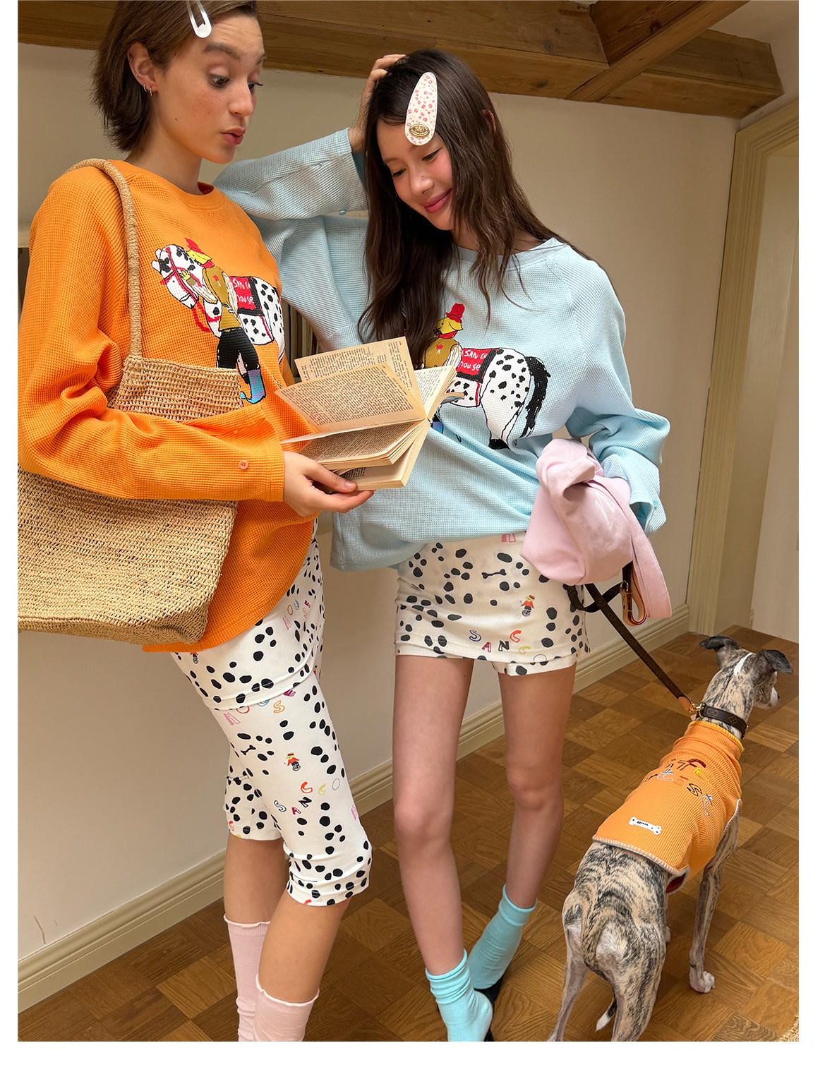 sancco house Cute Puppy Spot Print Women&