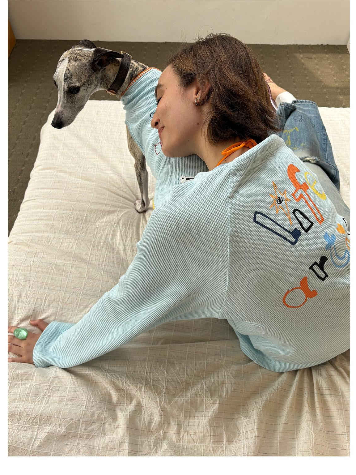 sancco house Cute Puppy Spot Print Women&