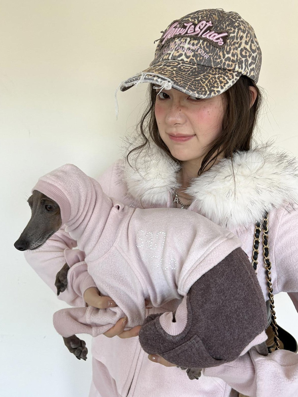sancco house Detachable Fur Collar Double Sided Fleece Hooded Women&