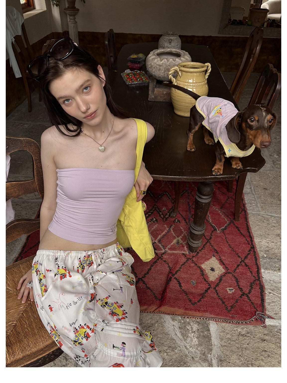 sancco house Little Demon Rhinestone Slim Fit Women&