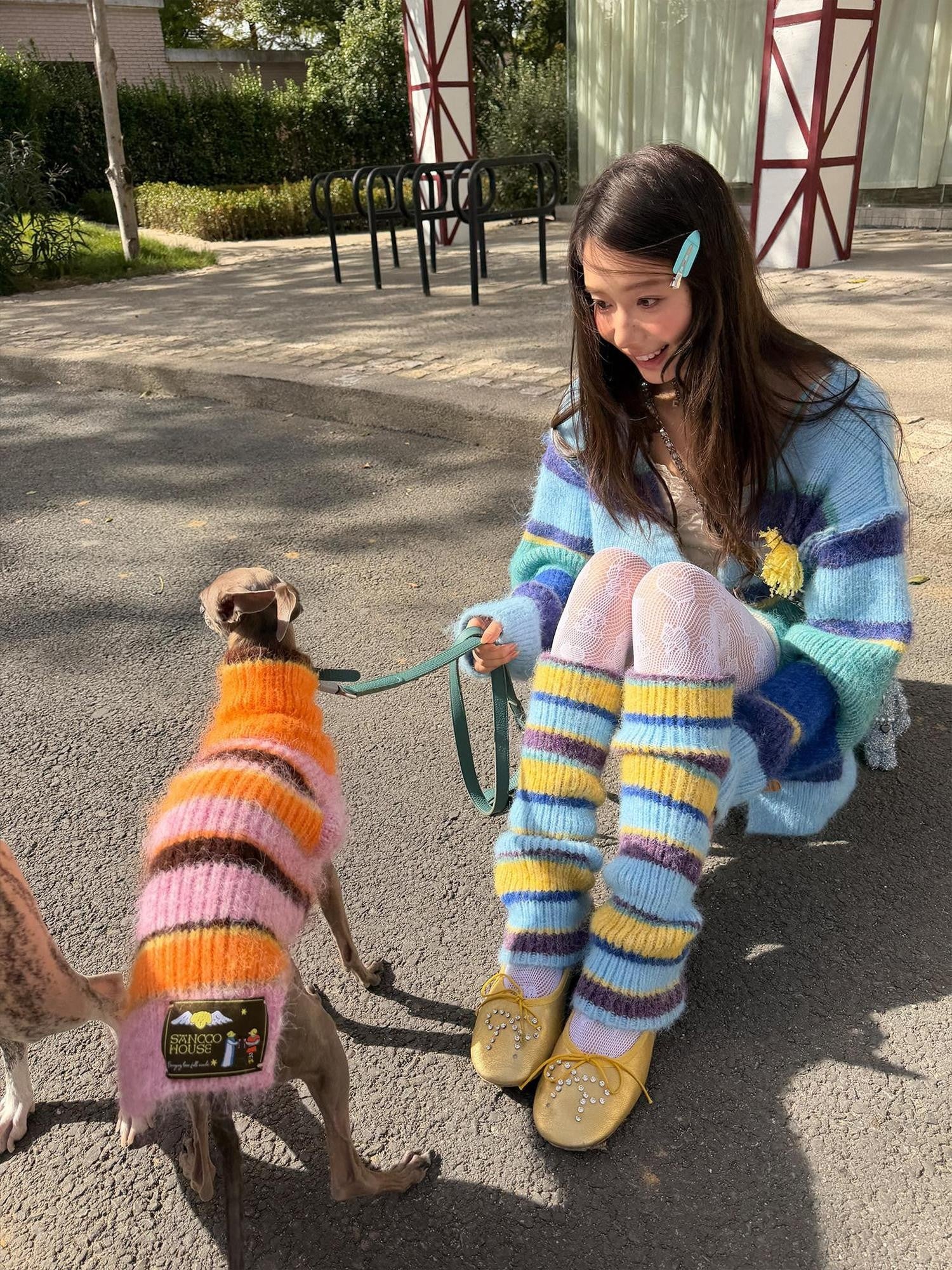 sancco house Multicolor Colorblock Striped Knitted Women&