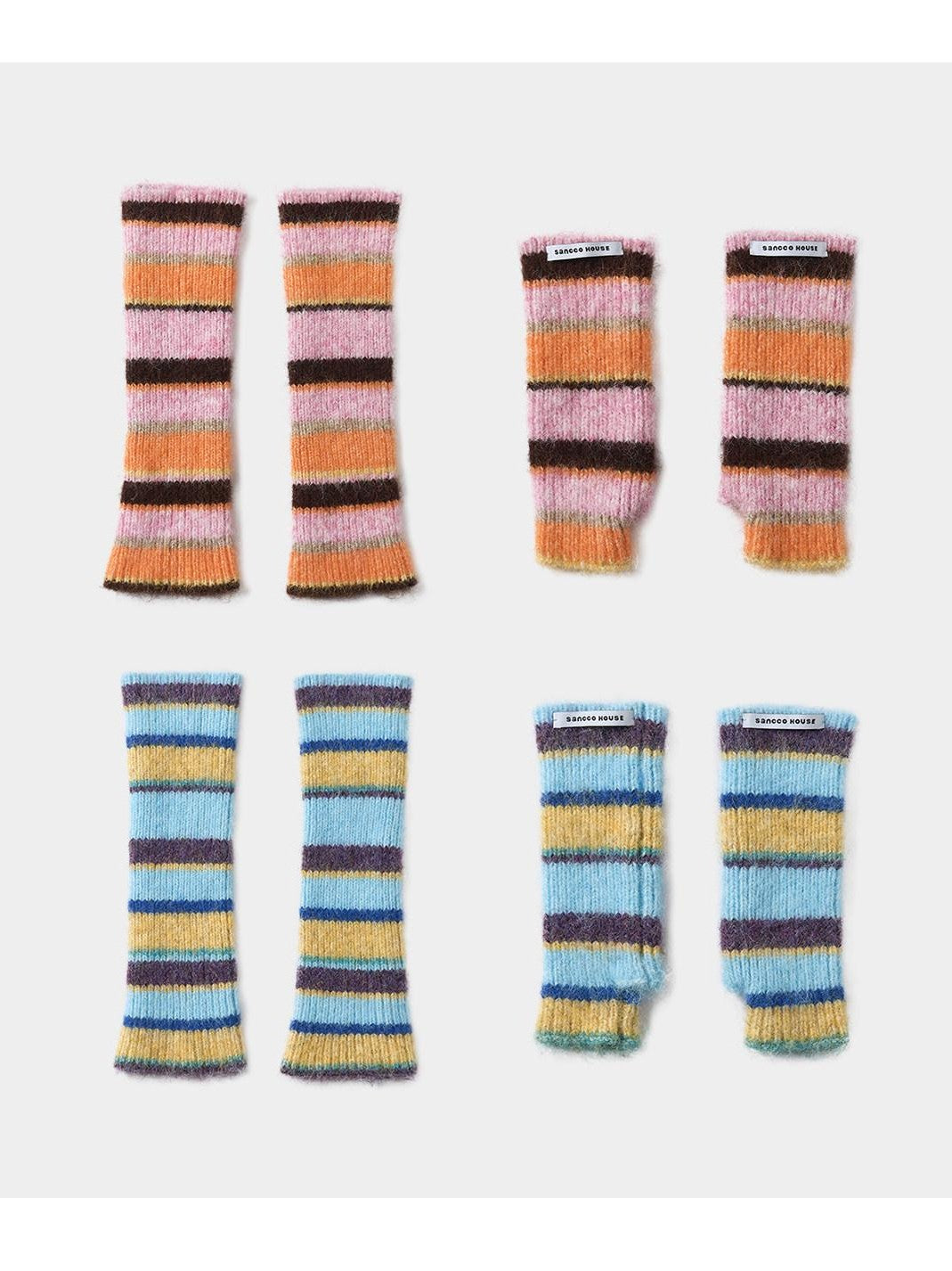 sancco house Multicolor Colorblock Striped Knitted Women&