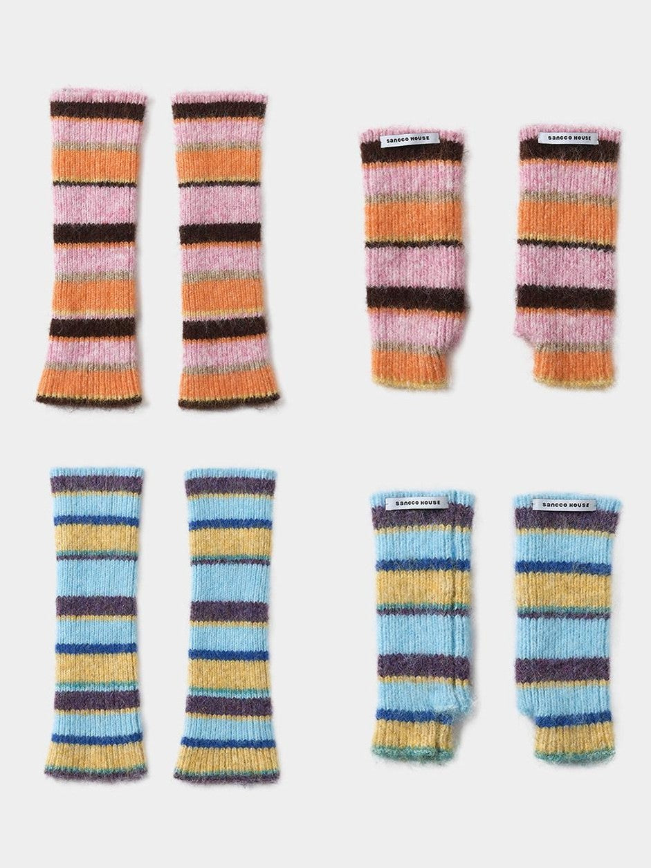 sancco house Multicolor Striped Colorblock Knitted Women&