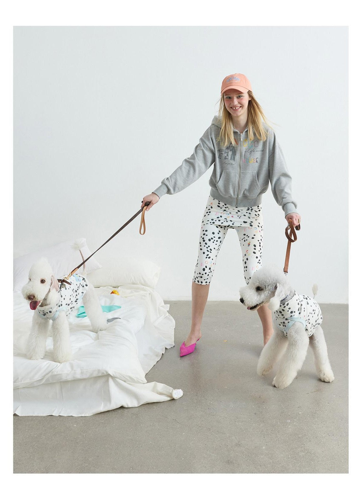 sancco house Polka Dot Print Stretch Yoga Cycling Women&