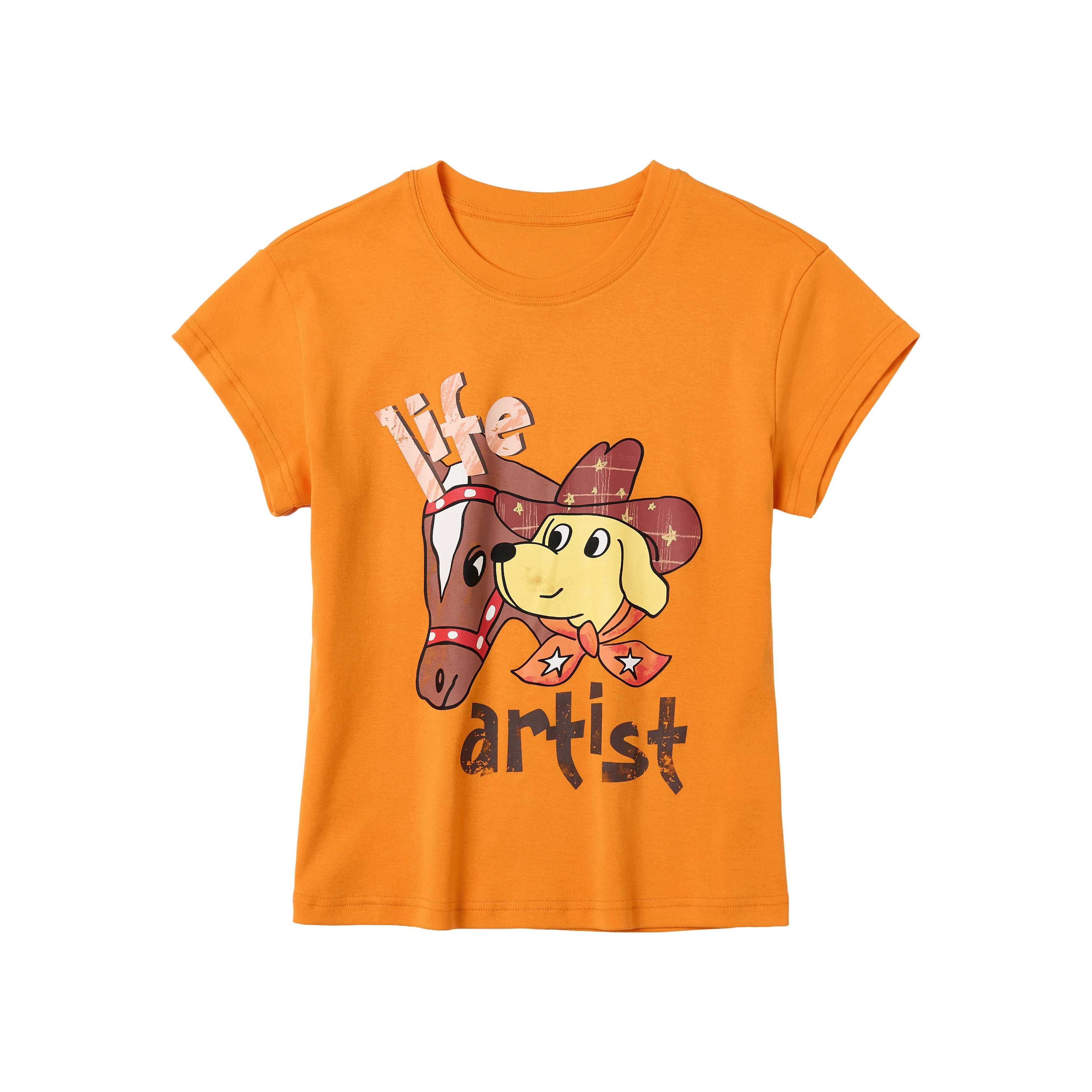sancco_house_Puppy_Original_Print_Round_Neck_Cropped_Women&