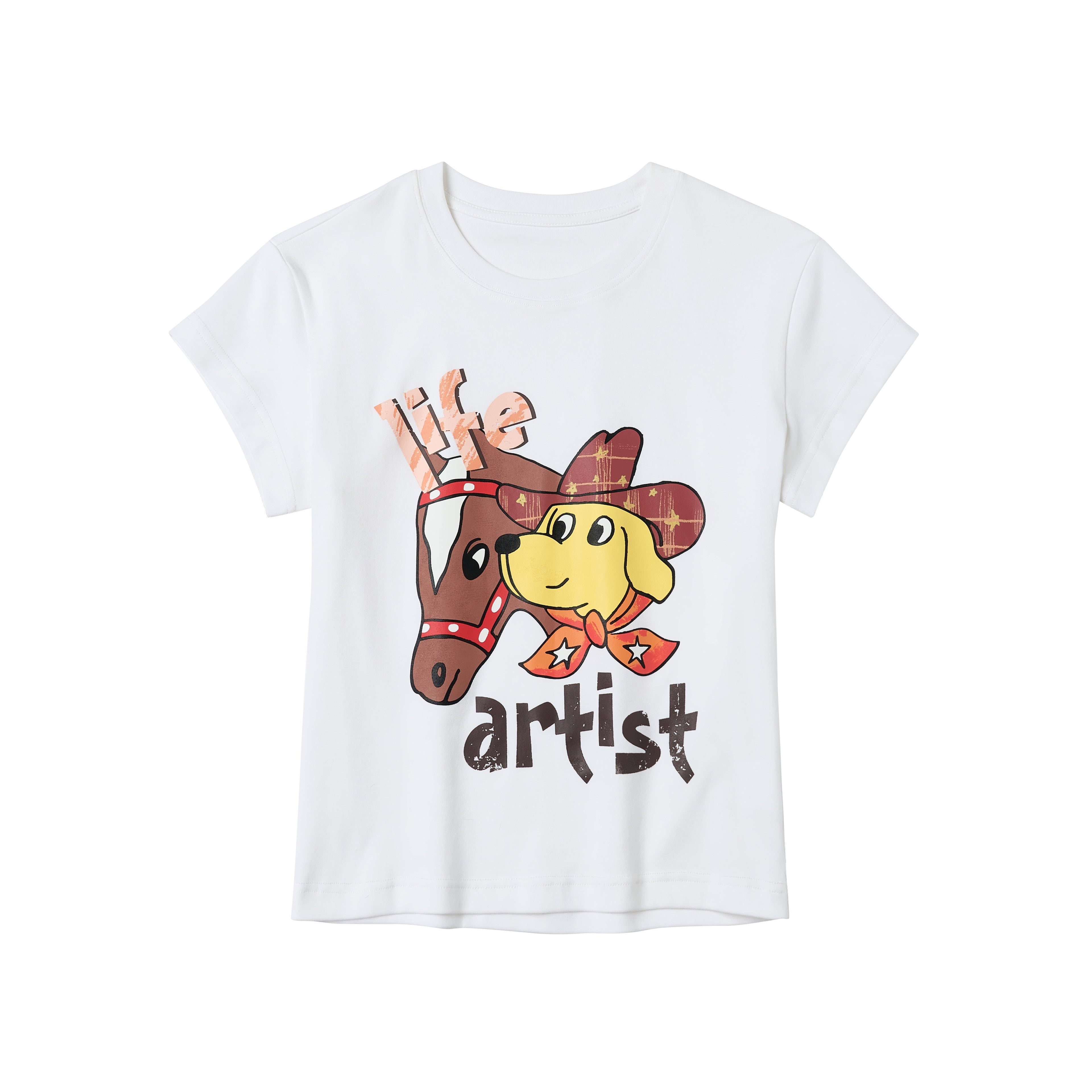 sancco_house_Puppy_Original_Print_Round_Neck_Cropped_Women&