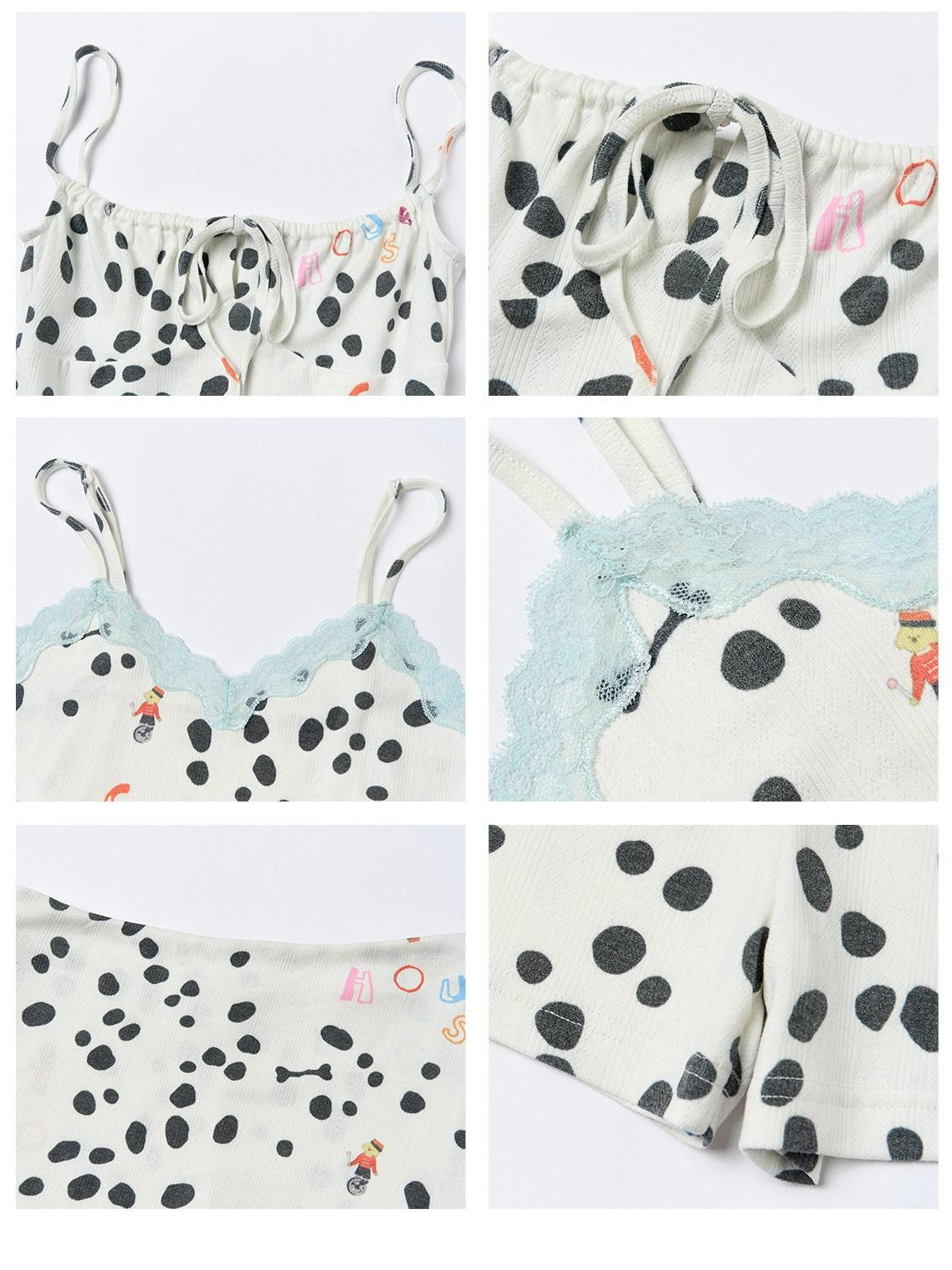 sancco house White Polka Dot Print Jacquard Knit Women&
