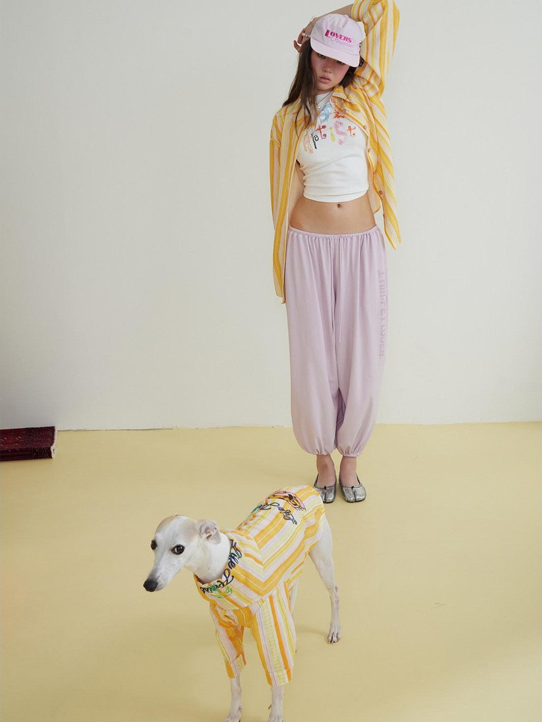 sancco house Yellow Hand Drawn Graffiti Letter Slim Women&
