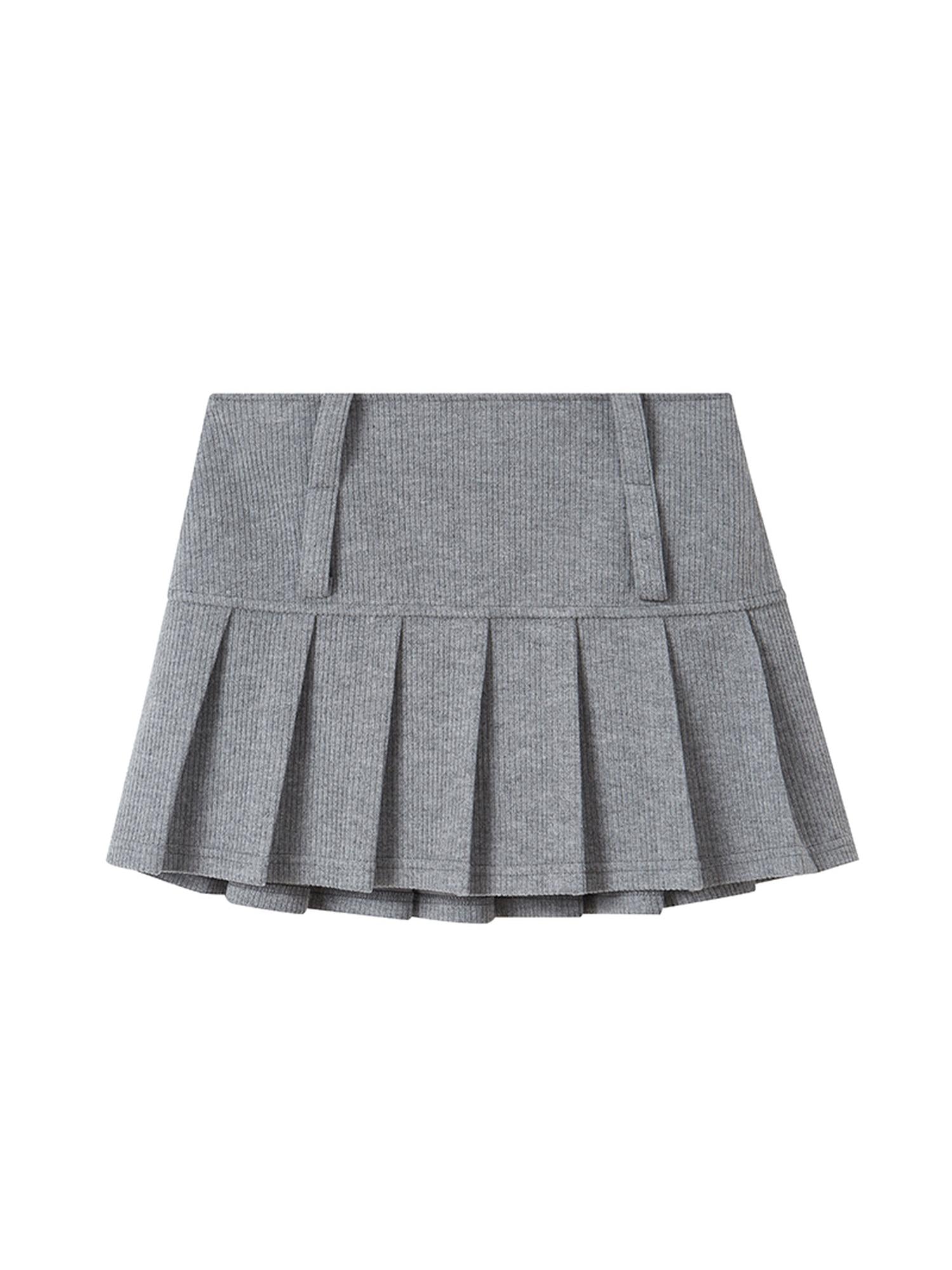 SweetChilling Knitted Cotton Puff Sleeve Coat Pleated Skirt Pants Outerwear