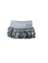 Vintage Metallic Satin Layered Ruffle Mini Cake Dress