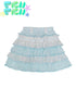 Frufru Gulu Y2K Summer Blue Lace Ruffled Cake Puff Dress