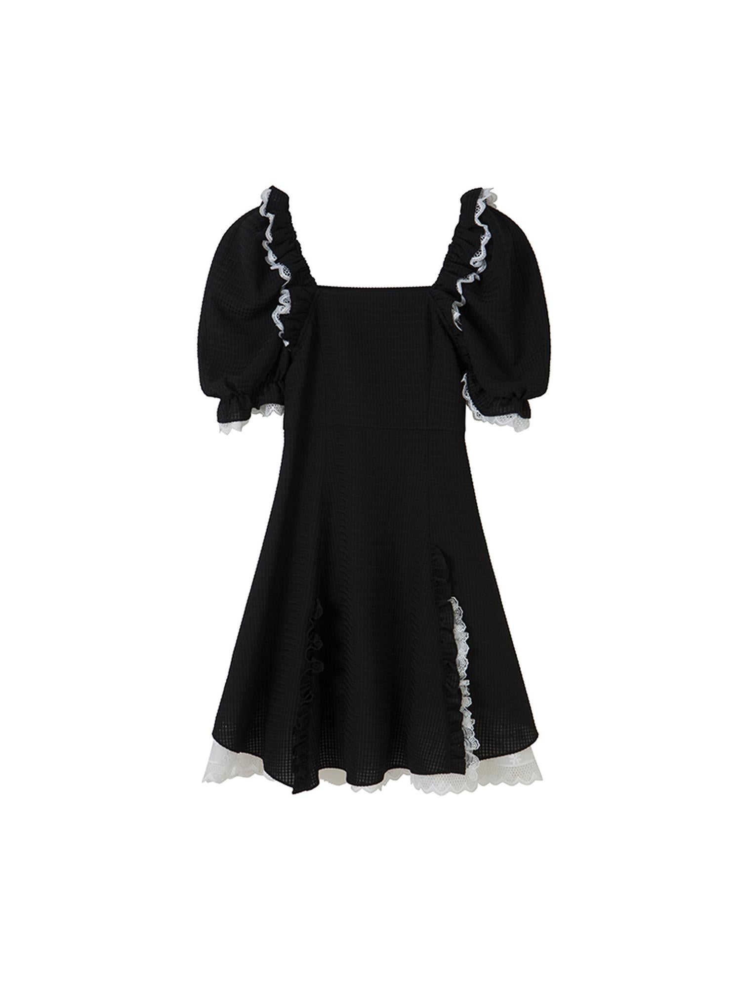 Elegant Qipao Bubble Sleeve Dress