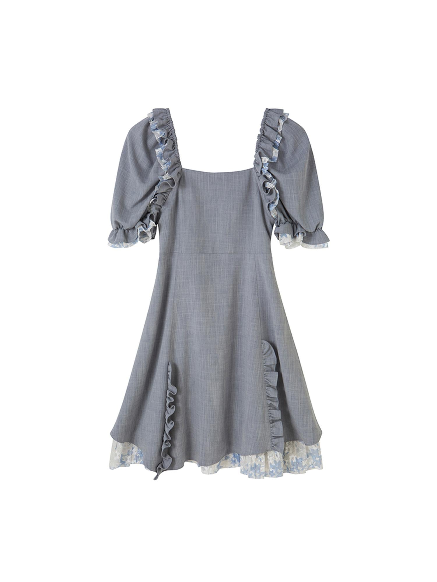 Elegant Qipao Bubble Sleeve Dress