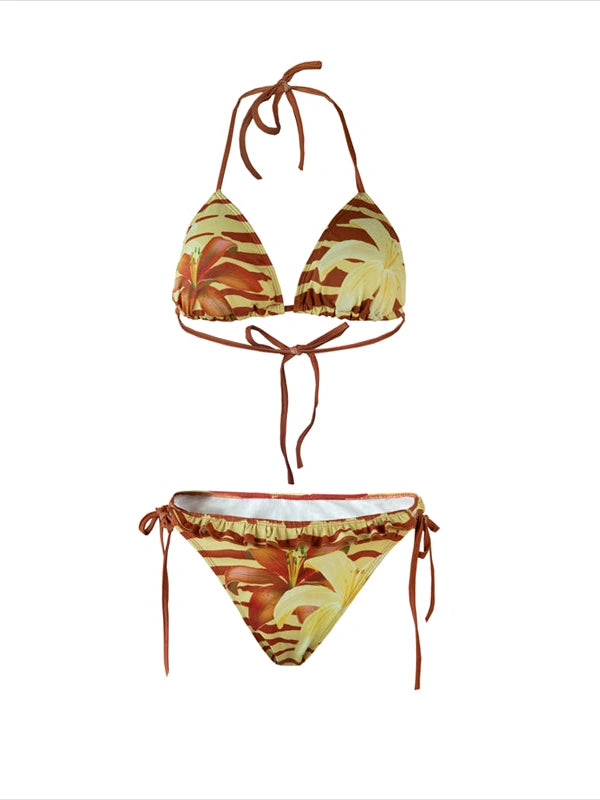 Punk Bikini Set Leopard Print Y2K Swimwear